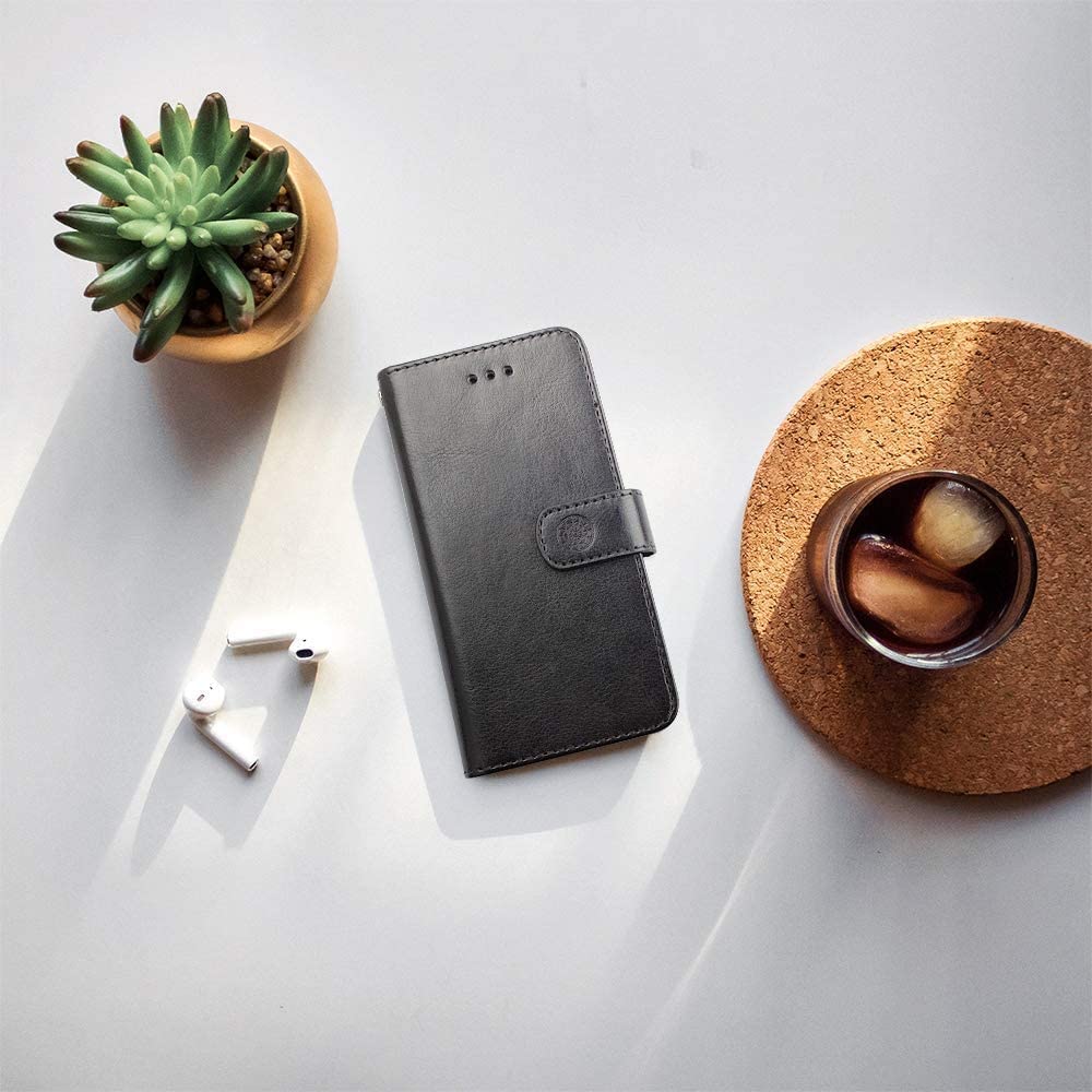 Premium Vegan Leather Magnetic Wallet Case for iPhone 15 Pro Max 6.7