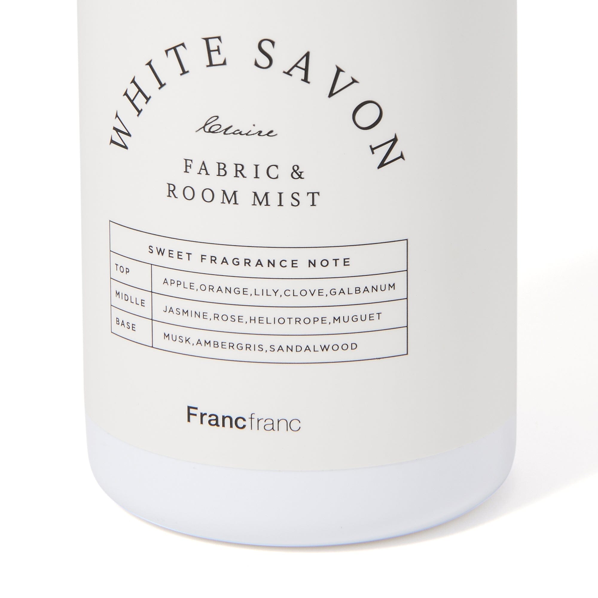 Claire Fabric Mist White Savon - Fresh & Light Scented Fabric Refresher for Clothes, Linens & Upholstery | Perfect for Home, Office & Travel Use