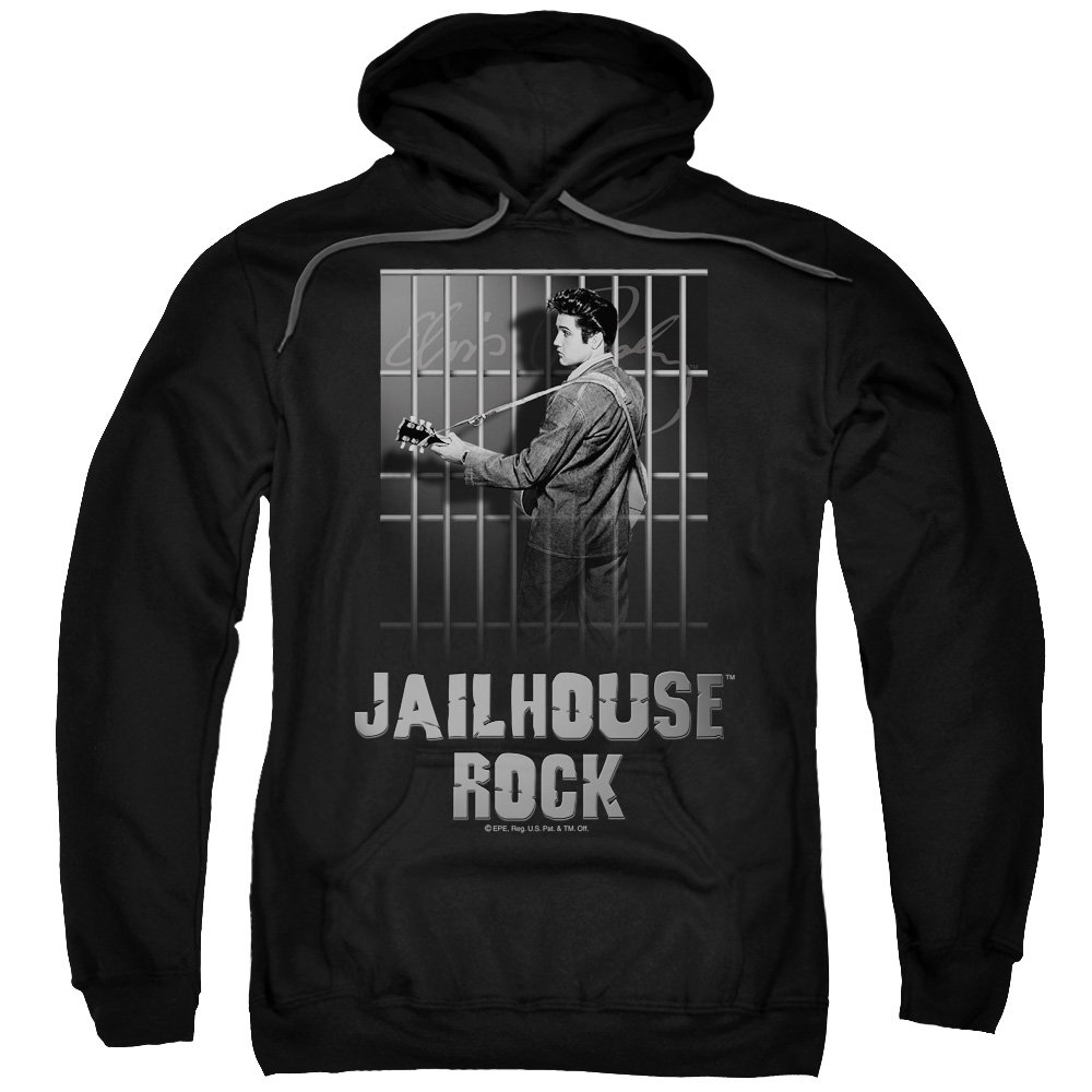 Elvis Presley Hoodie - Jailhouse Rock Black Sweatshirt for Men & Women | Vintage Music Fan Gift, Casual Wear & Concert Outfit