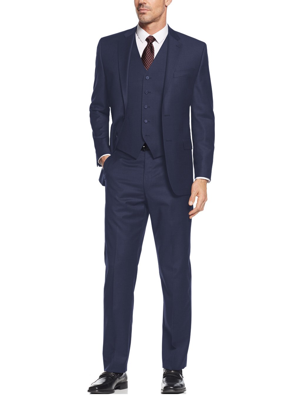 Salvatore Exte Men's 3-Piece Suit Set - Premium Blazer, Dress Vest & Pants for Formal Occasions, Weddings & Business Meetings