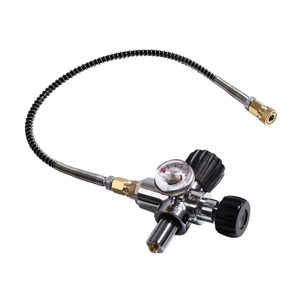 TUXING 4500Psi Carbon Fiber Paintball HPA Air Tank - 2L 122Cu PCP Filling Regulator Valve for PCP Air Rifle & Scuba Diving (Empty Bottle, M18x1.5 Thread) | Perfect for Paintball, Airsoft & Outdoor Sports