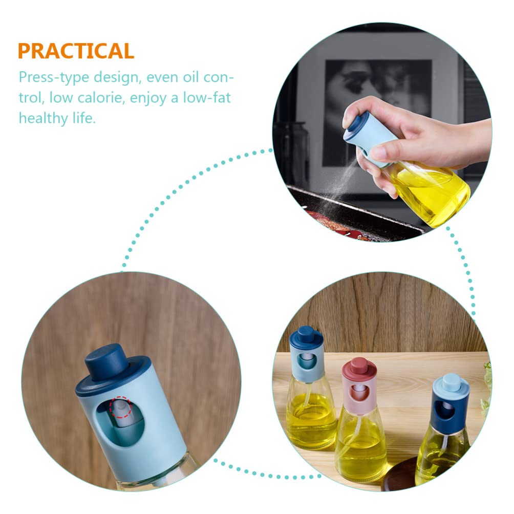 LIFKOME 2-Pack Olive Oil Spray Bottles - BPA-Free Oil Dispenser for Cooking, Roasting, BBQ & Baking | Perfect for Kitchen, Grilling & Salad Dressing (PP/Glass)