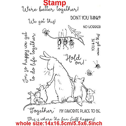 Bunny Rabbit Mouse Animal Spider Metal Die Cuts & Clear Stamps Set for Card Making, Scrapbooking, Paper Crafts - Perfect for DIY Greeting Cards, Invitations, and Memory Albums