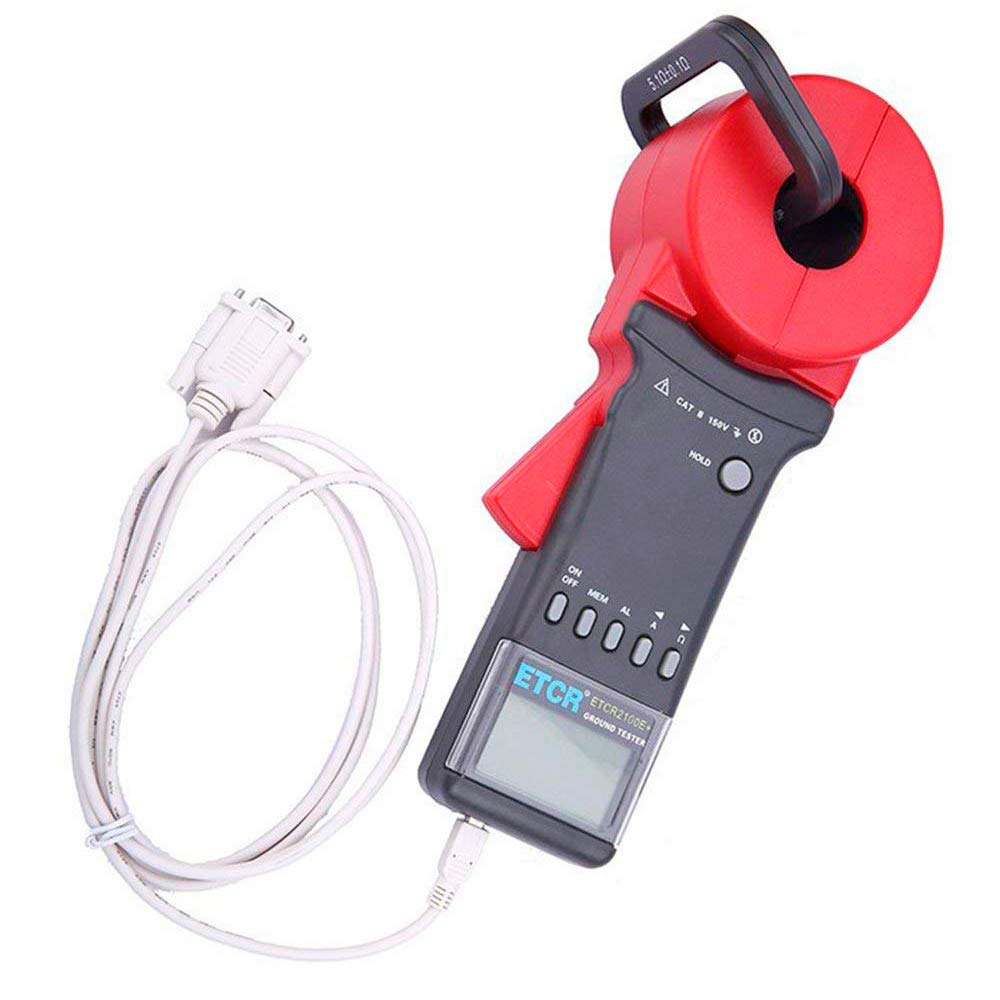 ETCR2100E+ Digital Clamp Ground Earth Resistance Tester - 0.01Ω to 1200Ω Range, 0.00mA to 40.0A Current Measurement, 99 Data Storage - Perfect for Electricians, HVAC Technicians & Industrial Maintenance