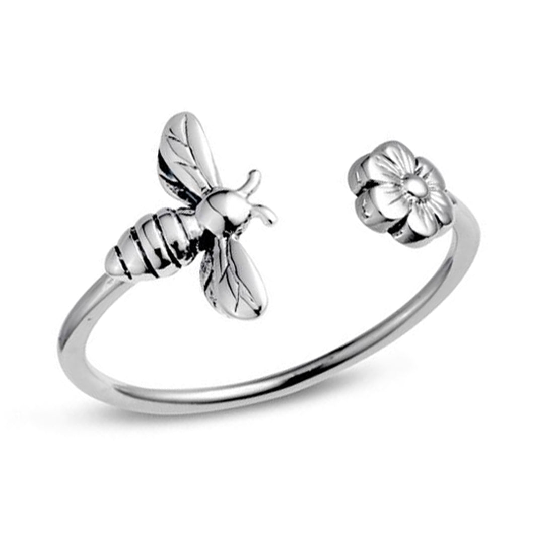 Meant To Bee Ring - Dainty Honey Bee Jewelry for Women, Cute Gold or Silver Bee Ring, Perfect Gift for Her - Ideal for Everyday Wear, Date Nights & Special Occasions