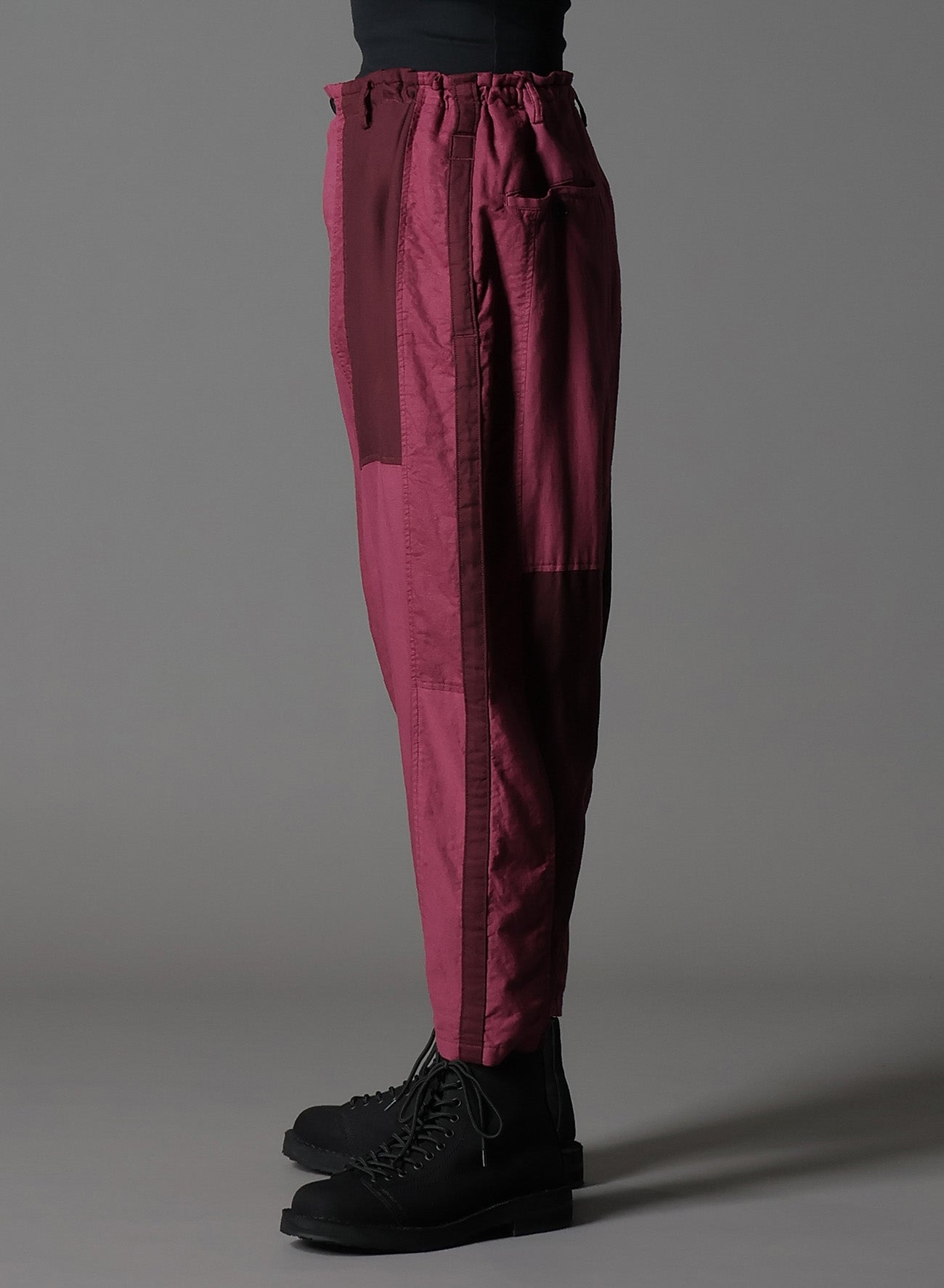 Cubism Patchwork Product Dyed Side Tape Salouel Pants - Trendy High Waist Loose Fit Trousers for Women | Casual Streetwear & Boho Fashion Outfits