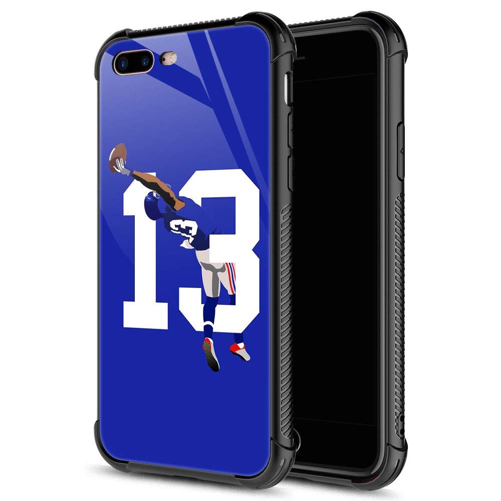 CARLOCA iPhone 8 Plus Case & iPhone 7 Plus Case - Football Graphic Design Shockproof Hard Back Cover with Odell Catch Print | Anti-Scratch Protection for Girls & Boys | Perfect for Sports Fans, School & Daily Use