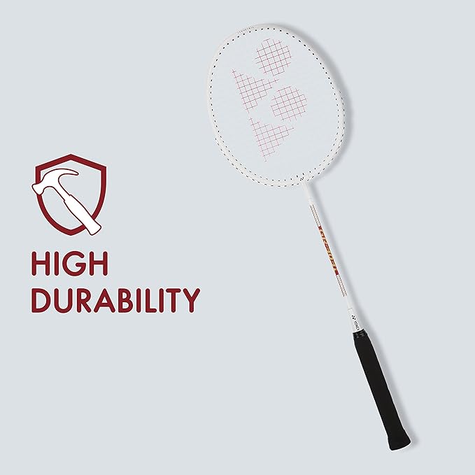 Yonex GR 303i White Prestrung Badminton Racket - Professional Grade Tennis Racket for Indoor/Outdoor Play - Made in India | Perfect for Tournaments, Training & Recreational Games