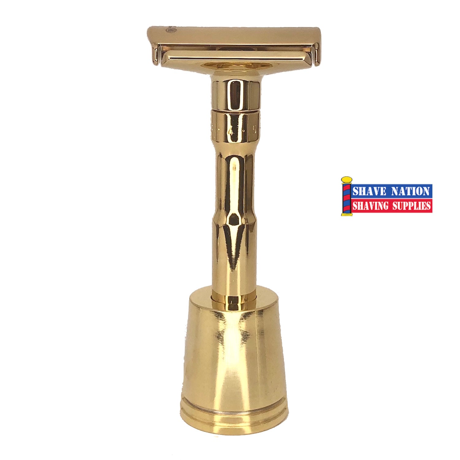 Premium Shave Nation Solo Razor Stand - Chrome Plated Safety Razor Holder for Men's Grooming - Perfect for Bathroom Countertop & Travel Shaving Kit Organization