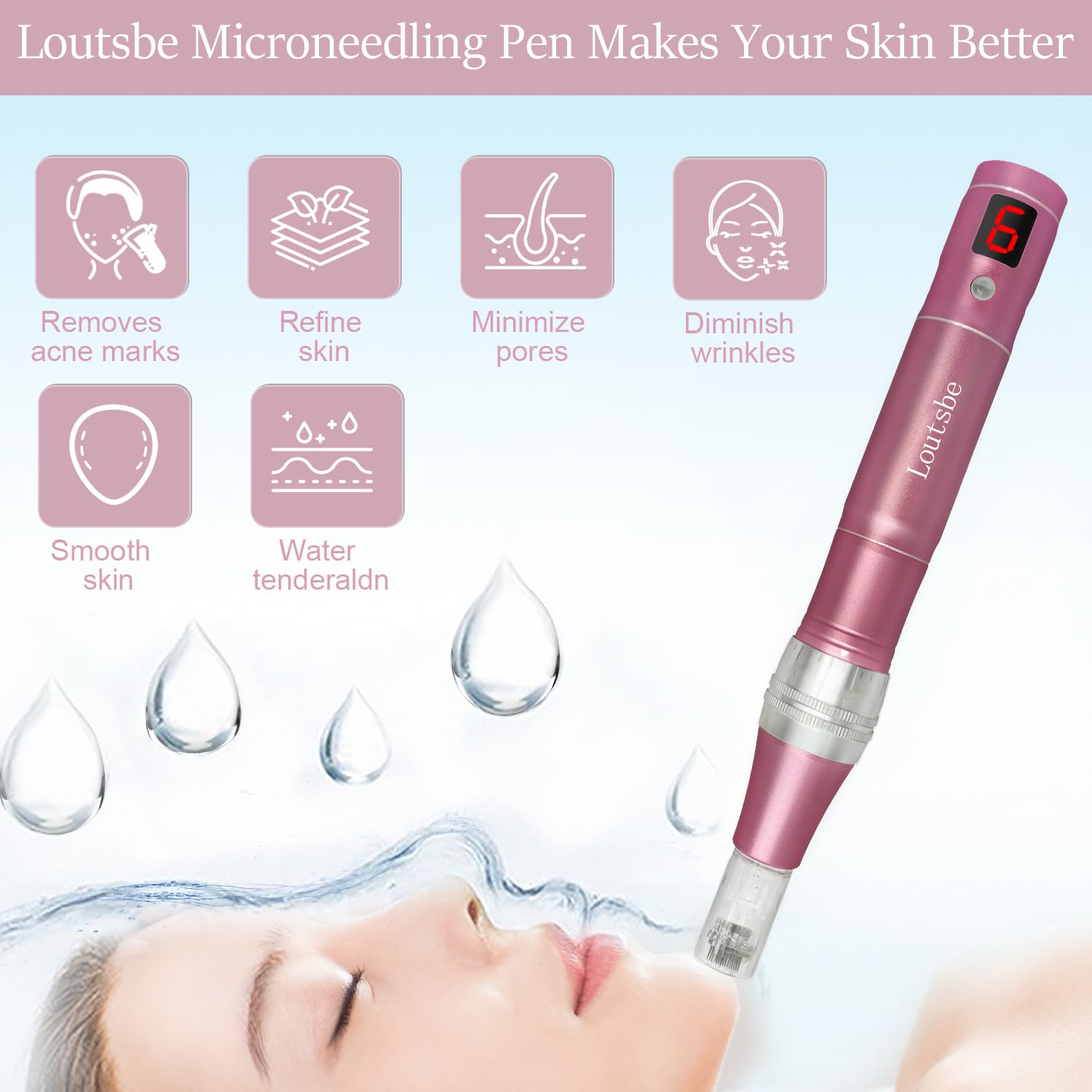 Professional Cordless Electric Microneedling Pen 28000RPM - Home Use Derma Roller with 30 Replacement Cartridges (12/36/Nano Needles) for Skin Rejuvenation & Anti-Aging | Perfect for At-Home Facial Treatments & Beauty Care