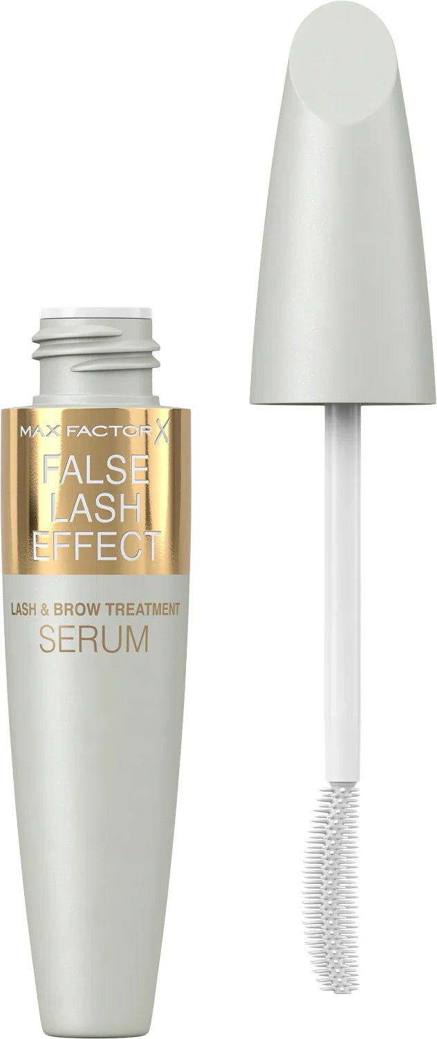 Max Factor False Lash Effect Lash & Brow Serum for Longer, Thicker Eyelashes & Eyebrows - Natural Growth Enhancer for Daily Use at Home & Work