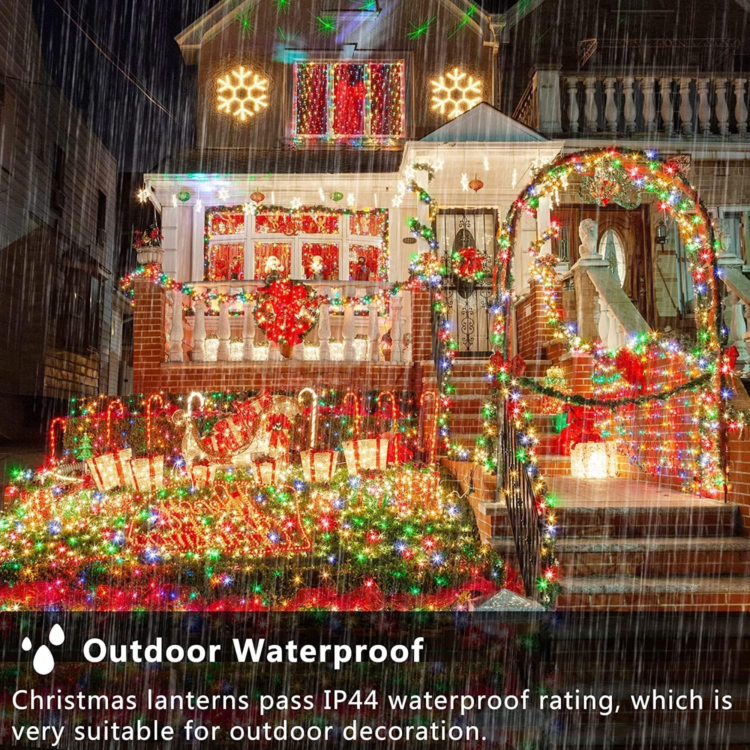 XURISEN 200FT Christmas Lights Outdoor Indoor, 500 LED Super Long String Lights with 8 Modes & Memory Timer - Plug in Twinkle Fairy Lights for Home, Xmas Party, Wedding, Garden, Patio, Tree Decorations