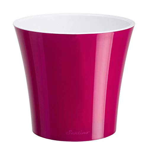 Self Watering Planter 5.3 Inch - Purple & White Indoor Flower Pot for House Plants, Succulents, Herbs | Perfect for Home, Office & Garden Decor