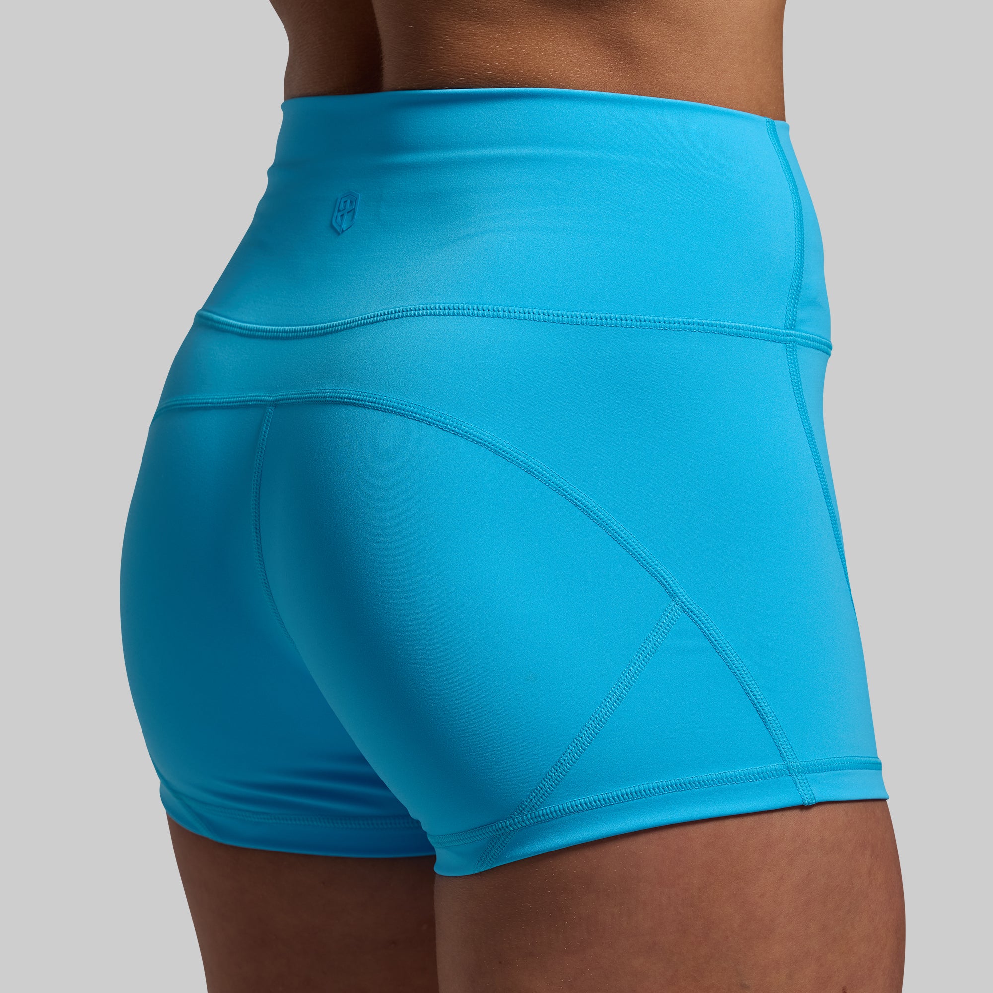 High Waisted Booty Shorts for Women - Aquarius Color - Perfect for Workout, Yoga & Summer Outfits