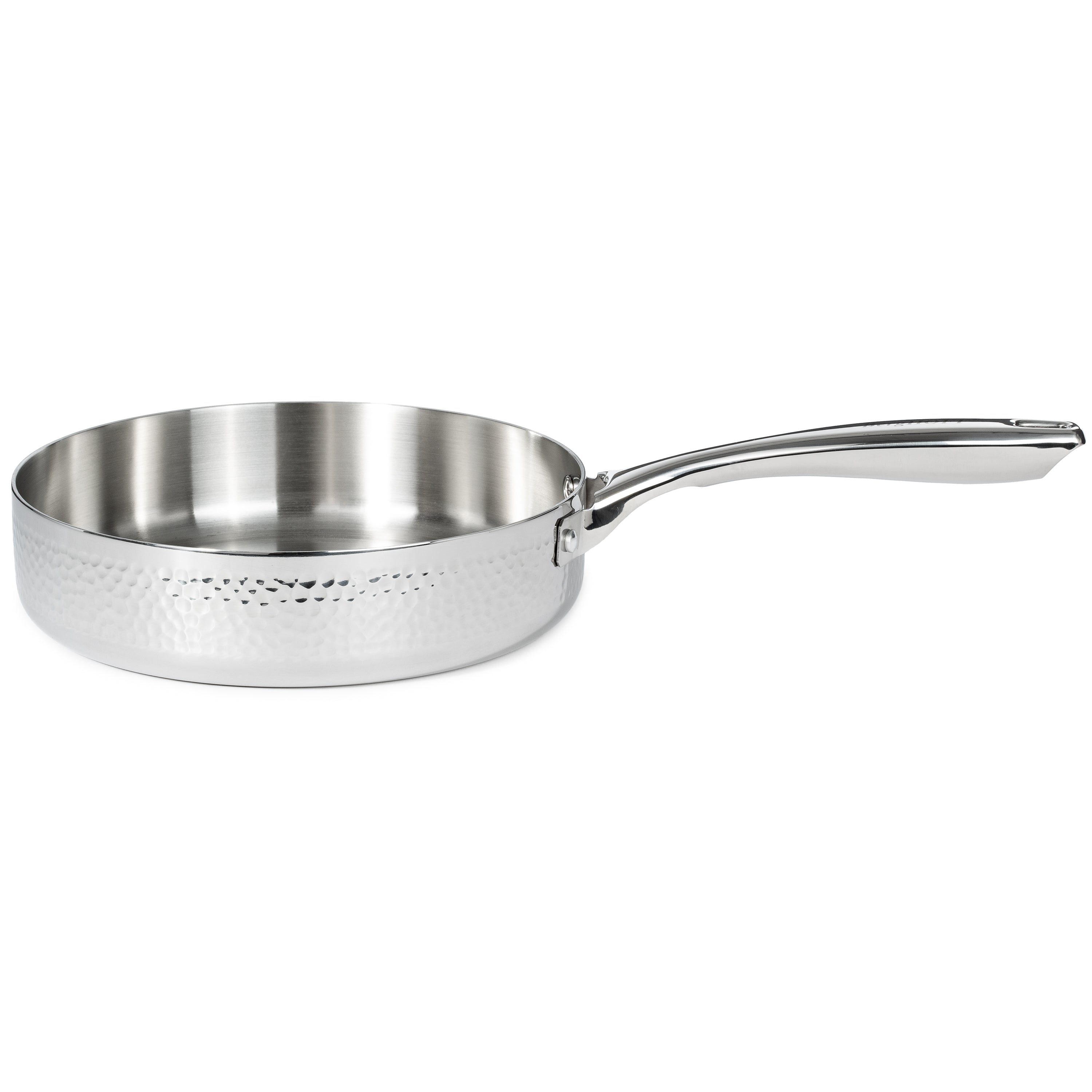 BergHOFF Vintage 10-Piece Tri-Ply 18/10 Stainless Steel Cookware Set with Lids - Hammered Finish for Professional Cooking & Home Kitchen Use