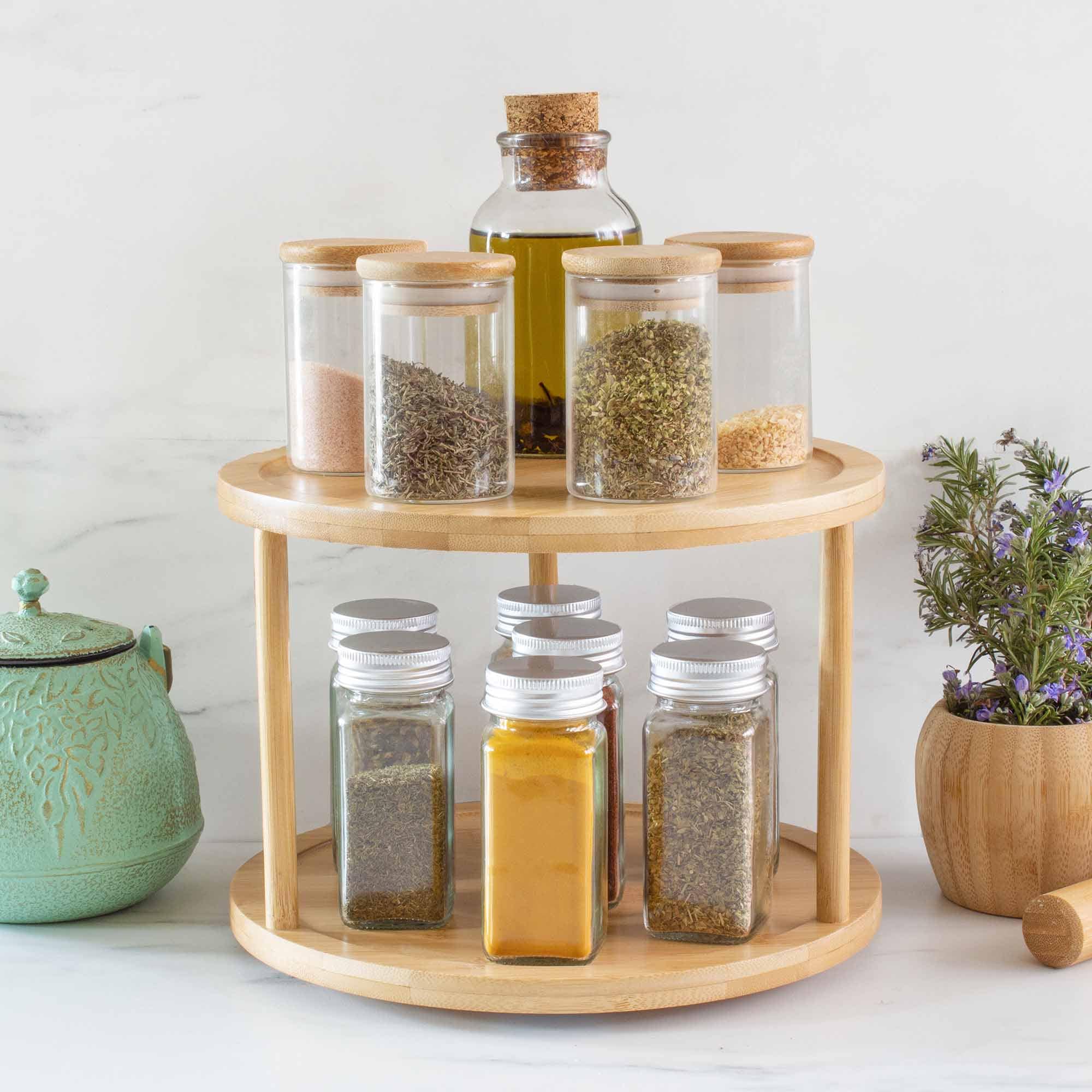 TB Home® 2-Tier 10-Inch Lazy Susan Turntable - Spinning Organizer for Kitchen, Pantry, or Office - Perfect for Spices, Condiments & Storage