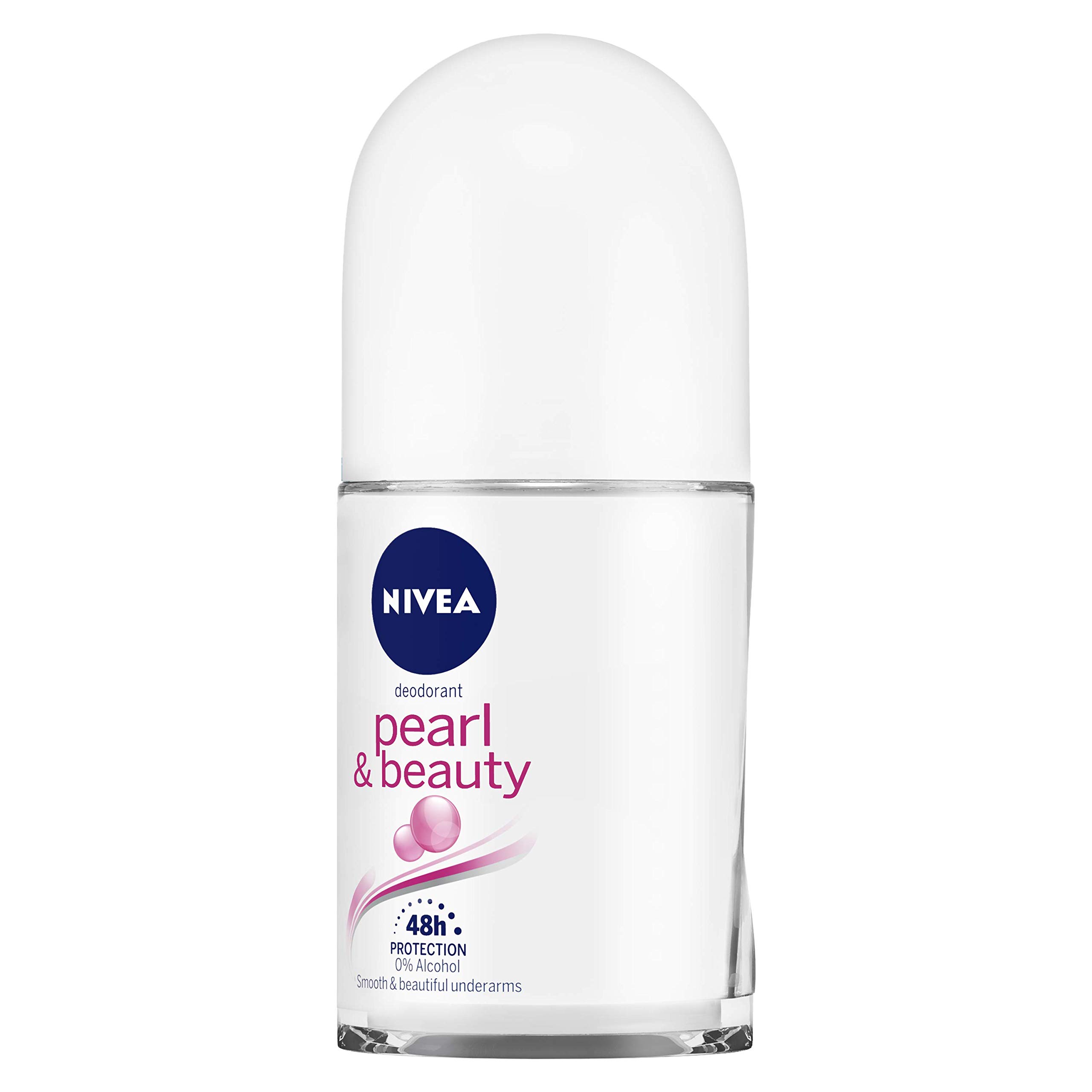 Nivea Pearl & Beauty Women's Deodorant Roll-On 50ml + Extra Whitening Body Lotion 200ml Set - Fresh All Day & Smooth Skin Care for Daily Use