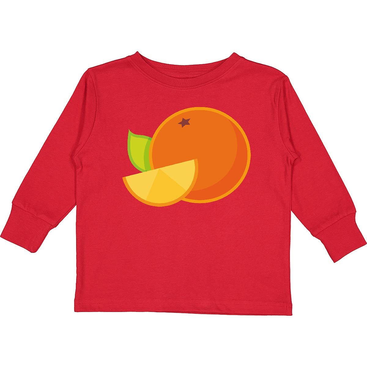 Inktastic Orange Fruit Toddler Long Sleeve T-Shirt - Soft Cotton Kids Tee for Boys & Girls - Playdate & Family Outfits