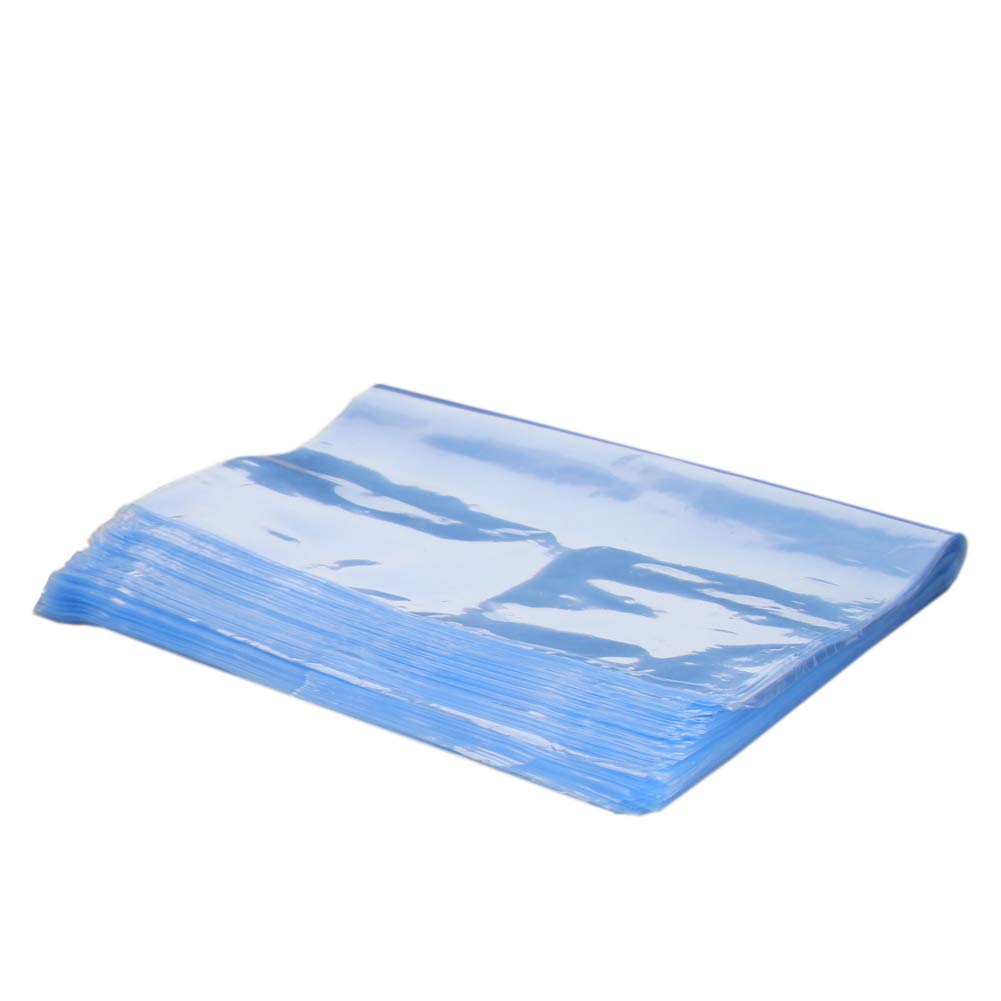 Othmro PVC Heat Shrink Wrap Bags 18x30cm (7x12 inch) - 100pcs Light Blue Industrial Packaging Sealer Bags for Food, Cosmetics & Retail Products - Perfect for Bakery, Gift Wrapping & Small Business Packaging