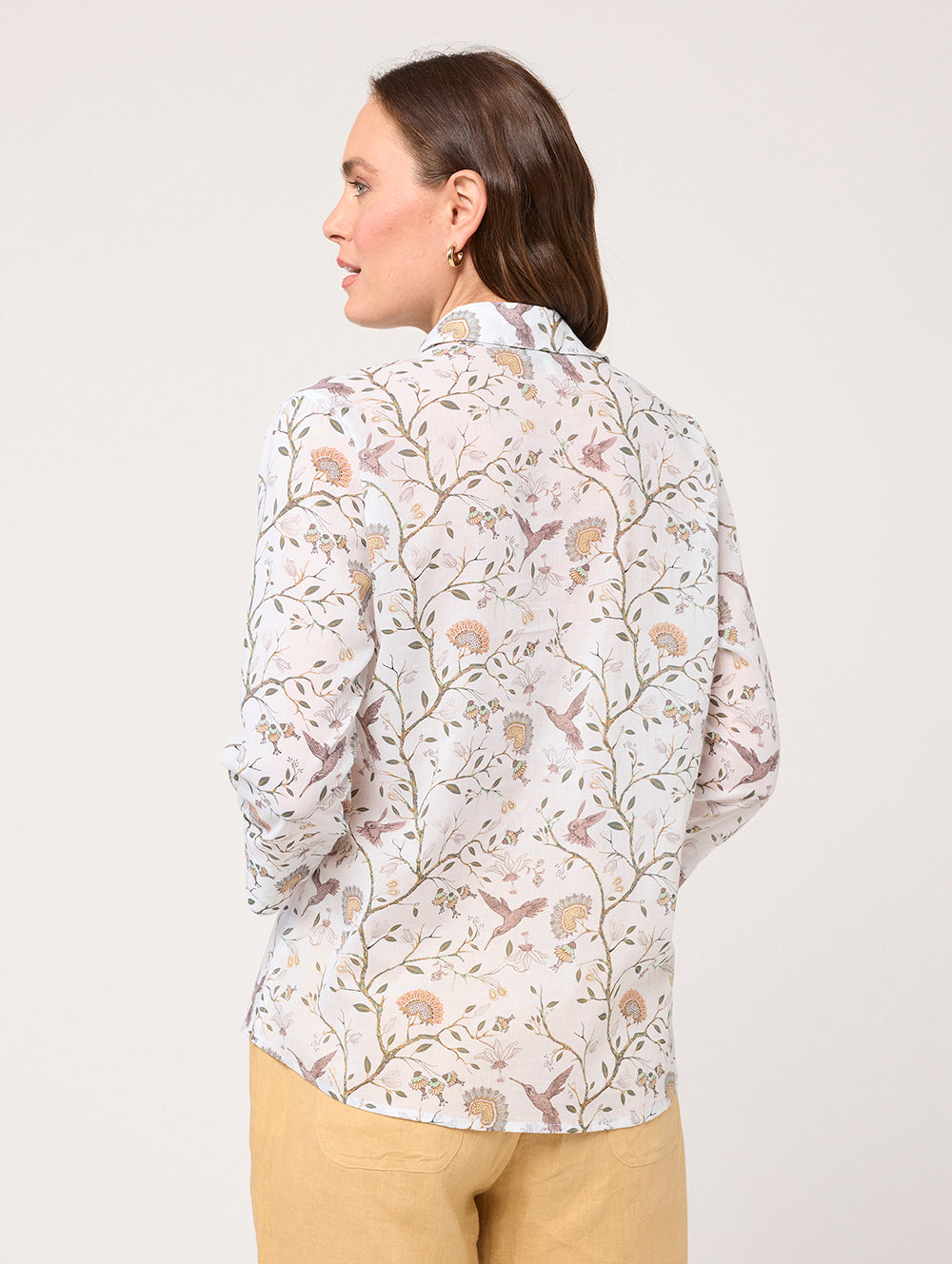 Wattle Tree 3/4 Sleeve Casual Shirt for Women | Breathable Cotton Blend Top for Spring & Summer | Perfect for Office, Outings & Weekend Wear