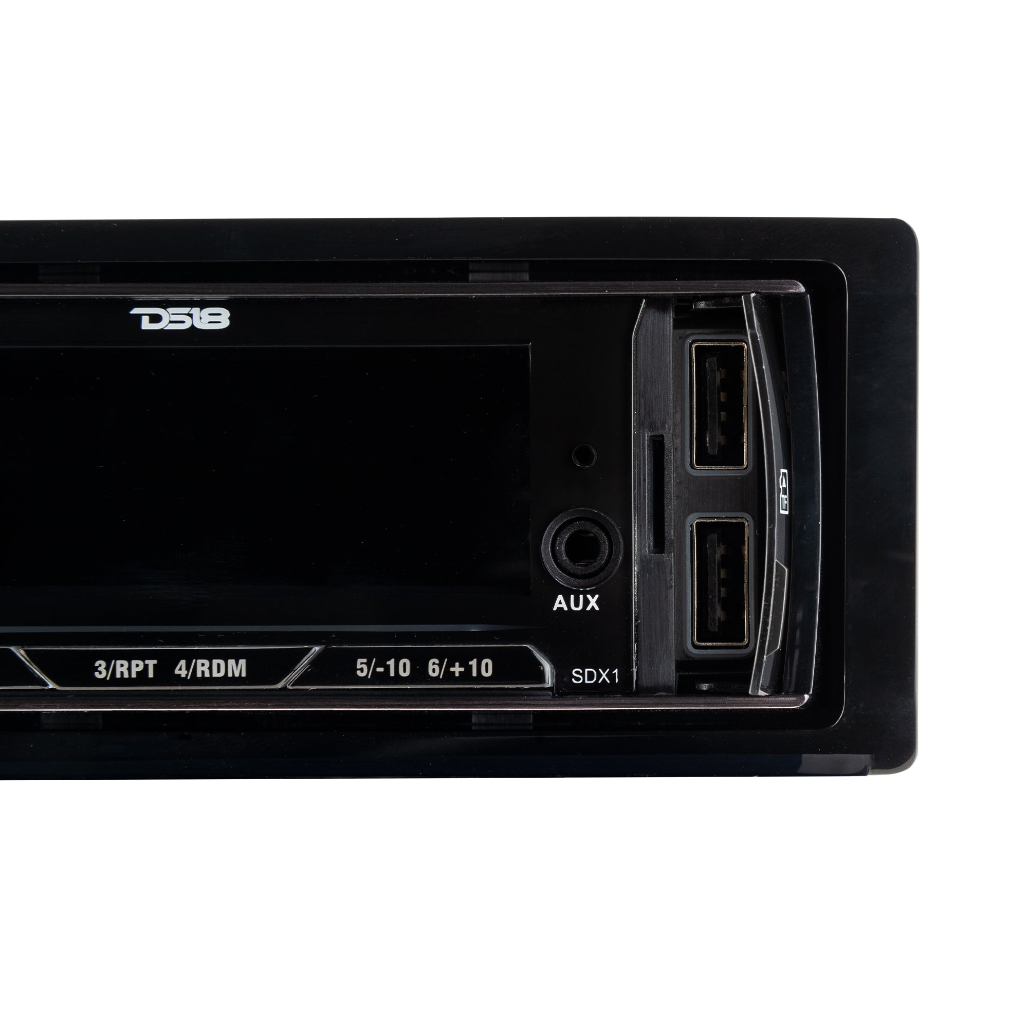 Single DIN Digital Media Receiver - Bluetooth, Dual USB, 7 Volt Preouts - Mechless Car Stereo for Seamless Music Streaming & Hands-Free Calling