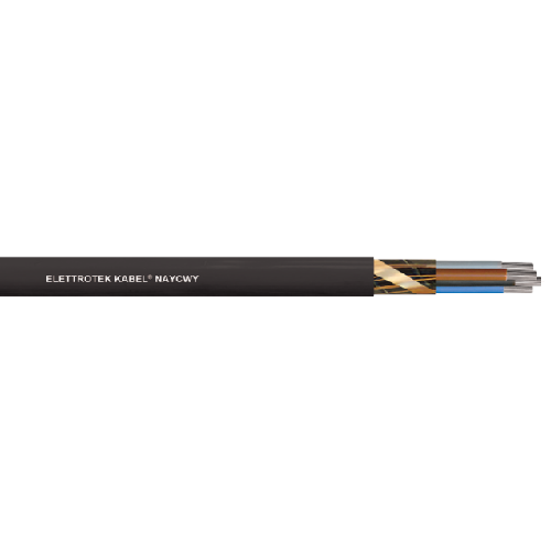 1 AWG 4C Aluminum Shield Bare Copper Tape PVC (N)AYCWY 0.6/1KV Power Cable - Heavy Duty Electrical Wiring for Industrial Equipment & Outdoor Installations