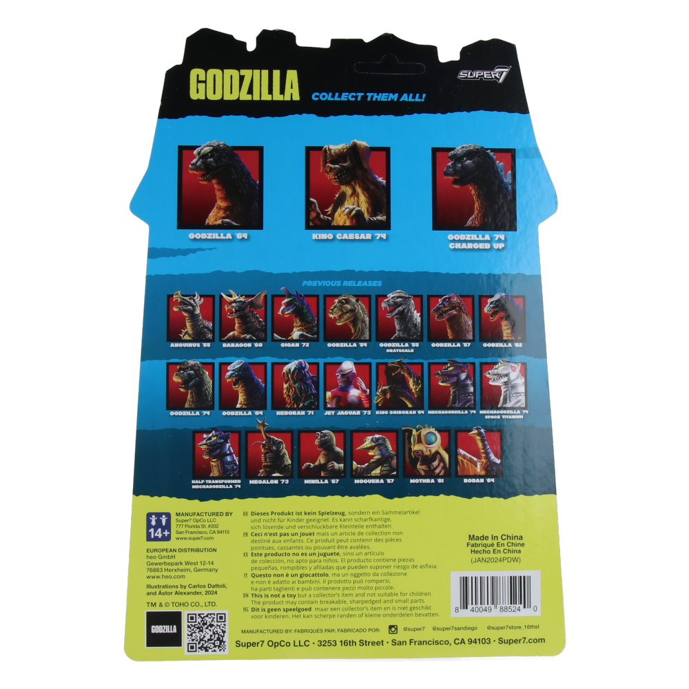 Godzilla 1974 (Charged Up) Toho ReAction Figure - Classic Japanese Kaiju Collectible Toy for Anime Fans & Movie Lovers - Perfect for Display, Gifts & Action Figure Collections
