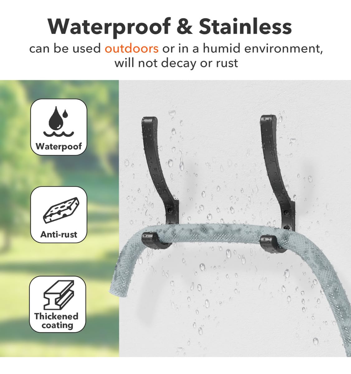 4 Pack Heavy Duty Wall Hooks - Black Metal Coat Hangers for Wall Mounting, Screw-In Hooks for Coats, Backpacks, Bags & Purses - Perfect for Entryway, Closet, Bathroom & Garage Organization