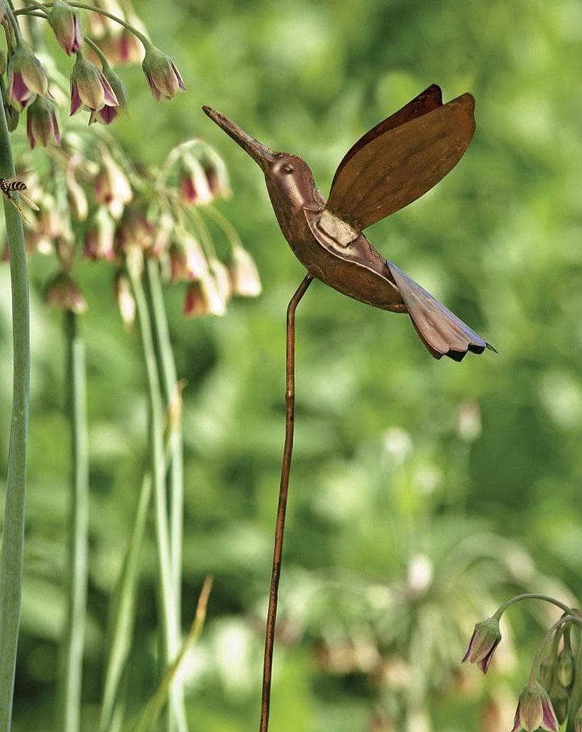 Beautiful Hummingbird Garden Stake - Handcrafted Metal Yard Decor for Outdoor Gardens, Patios & Flower Beds - Attracts Hummingbirds to Your Backyard Oasis