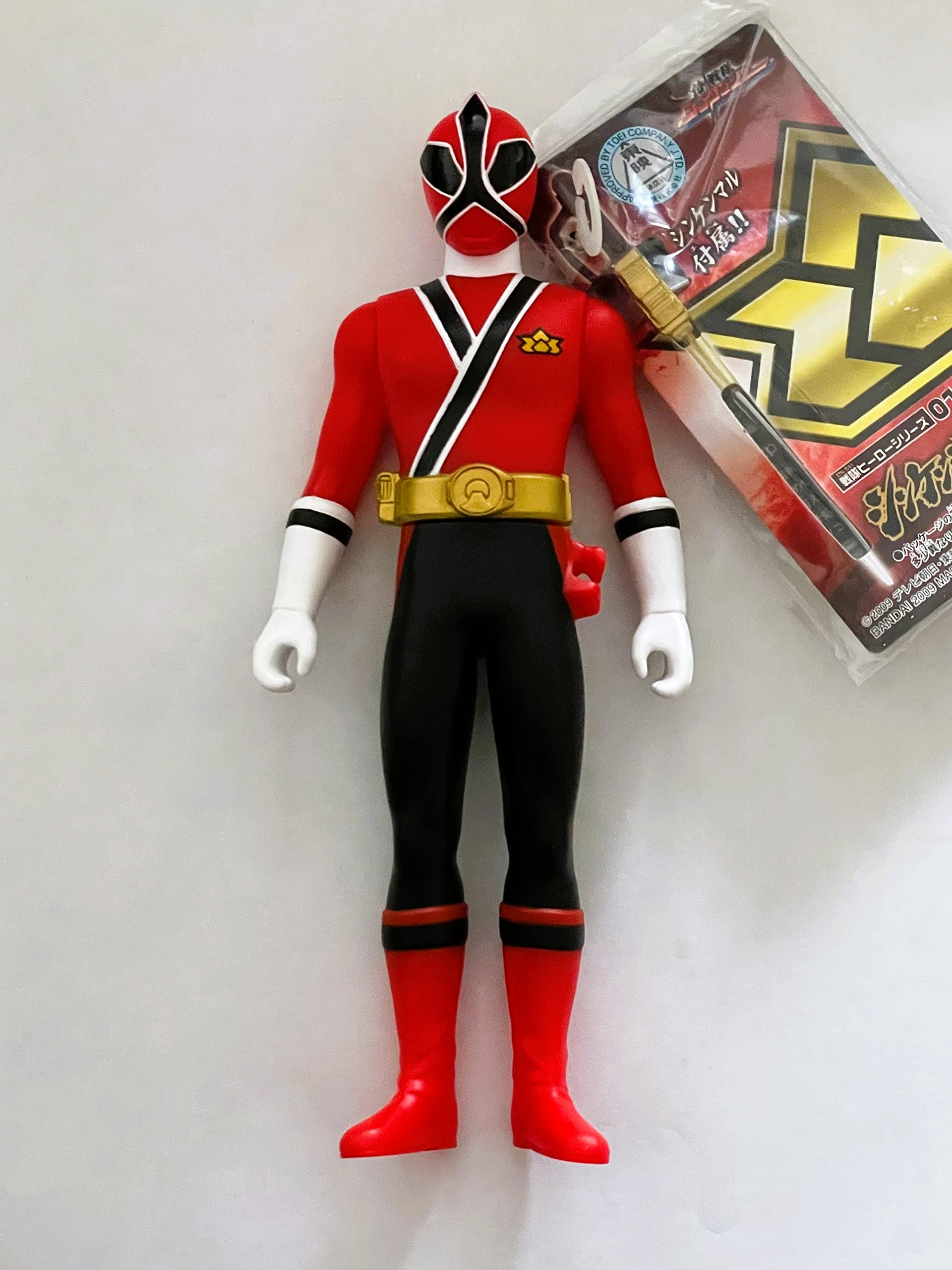 Sentai Hero Series 01 Shinkenger Red Action Figure - Super Sentai Power Rangers Collectible Toy for Fans & Display