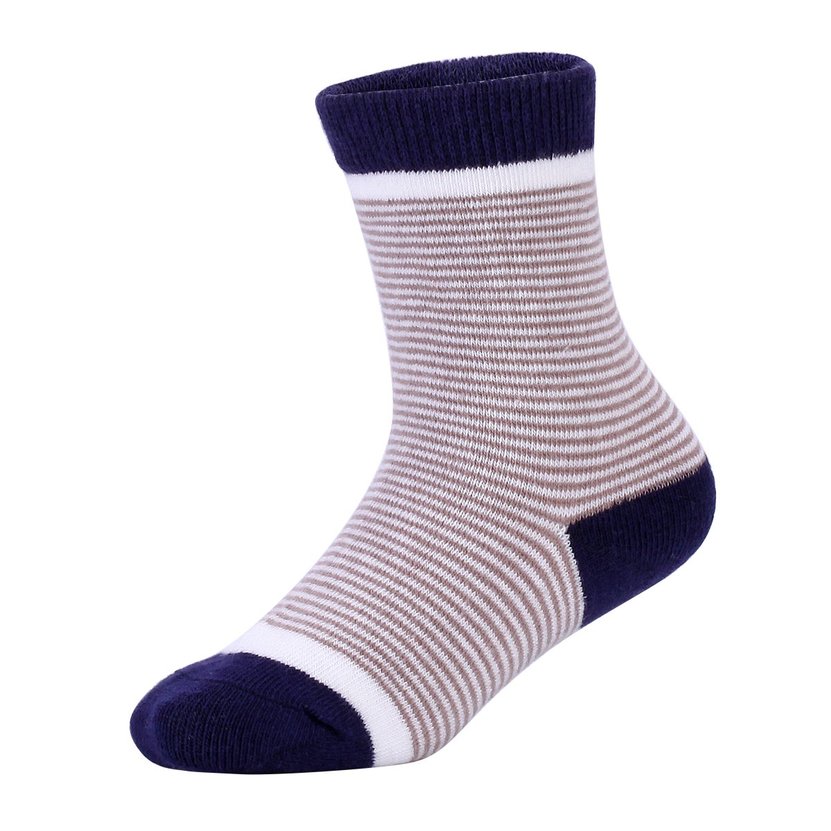 **Boys' Cotton Athletic Crew Socks - 5 Pack Seamless Kids Socks for Sports & Everyday Wear**    **使用场景:** Perfect for running, basketball, school, and daily activities - comfortable and breathable for active kids.