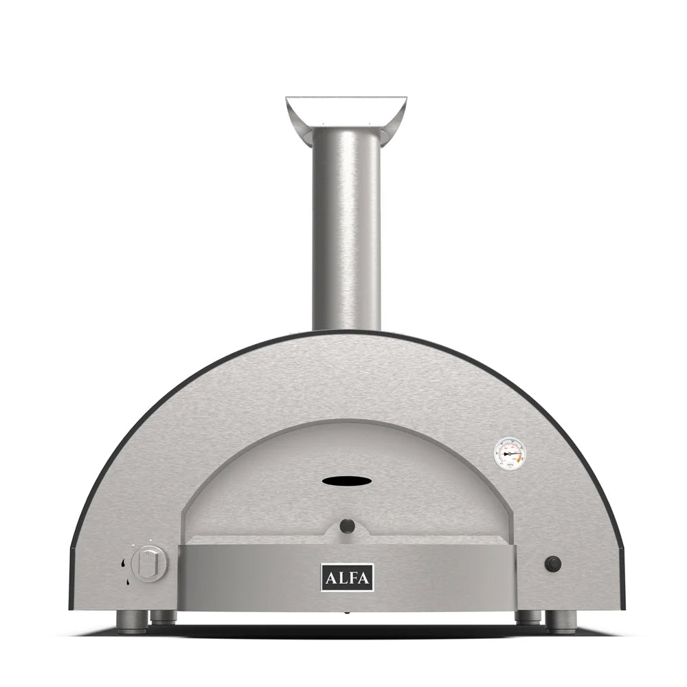 Alfa Classico 4 Pizze Grey Liquid Propane Pizza Oven - Outdoor Gas Pizza Maker for Backyard, Camping & Parties (FXCL 4P GGRA U)