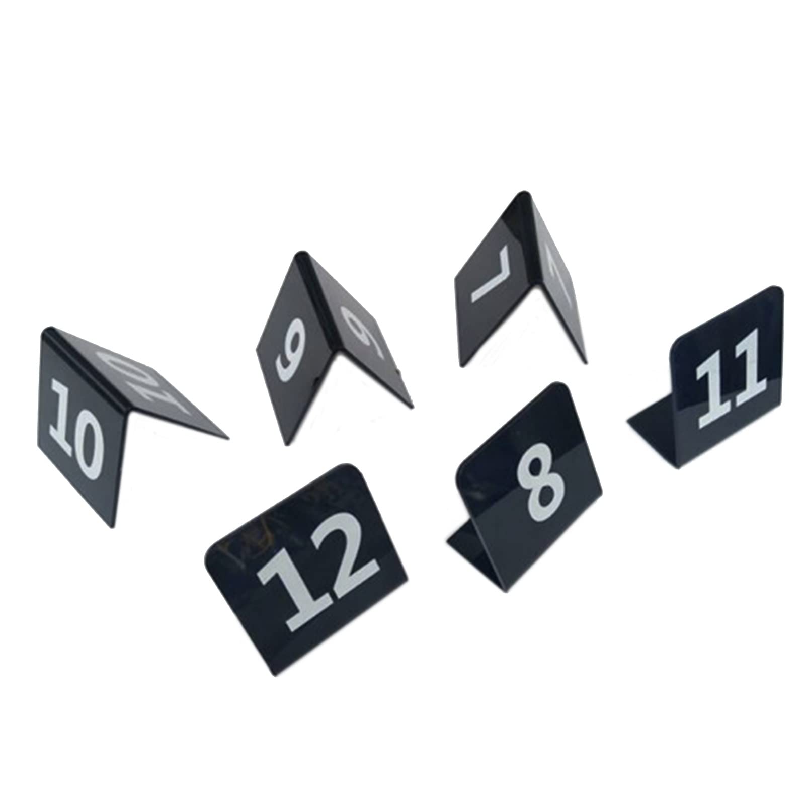 V3VOGUE Acrylic Double-Sided Table Numbers 1-50/100 - Durable & Lightweight Restaurant Table Signs, Digital Tags, Place Cards for Weddings, Events & Banquets