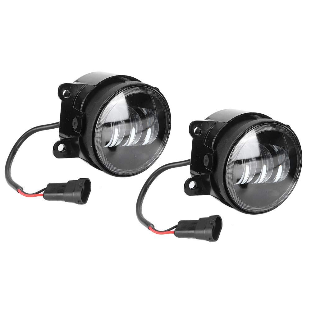 2PCS 4-Inch 20W High Power LED Fog Lights - Dual Color White/Yellow - Compatible with Acura RDX, TSX, TL, ILX, Ford Fiesta, Freestyle, Mustang, Honda Accord - Perfect for Night Driving & Bad Weather Visibility