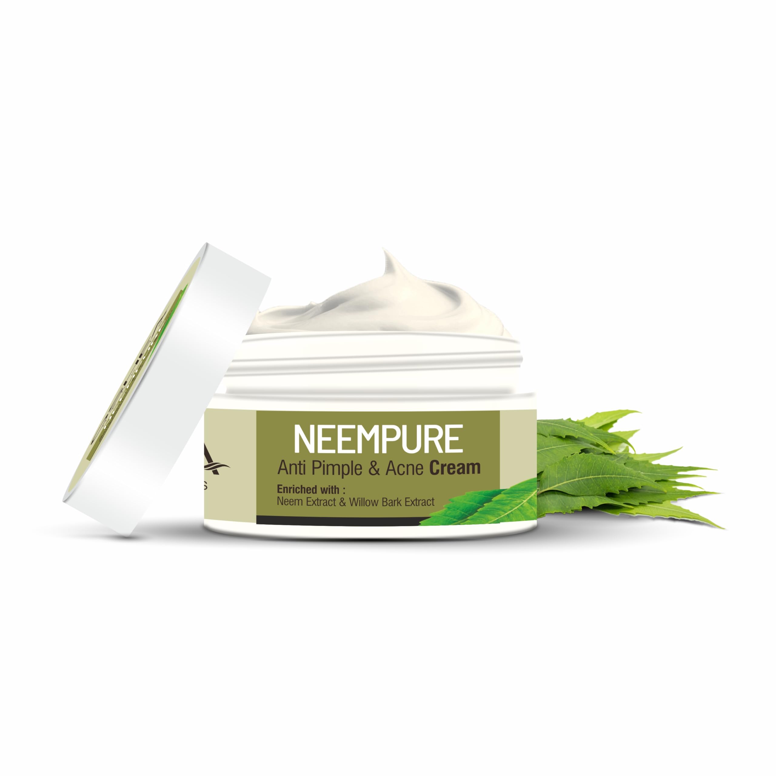 Oshea Herbals Neempure Anti Pimple & Acne Face Cream for All Skin Types | Oil Control, Skin Softening & Smoothing, PH Balance | 50g | Perfect for Daily Skincare Routine & Acne Treatment