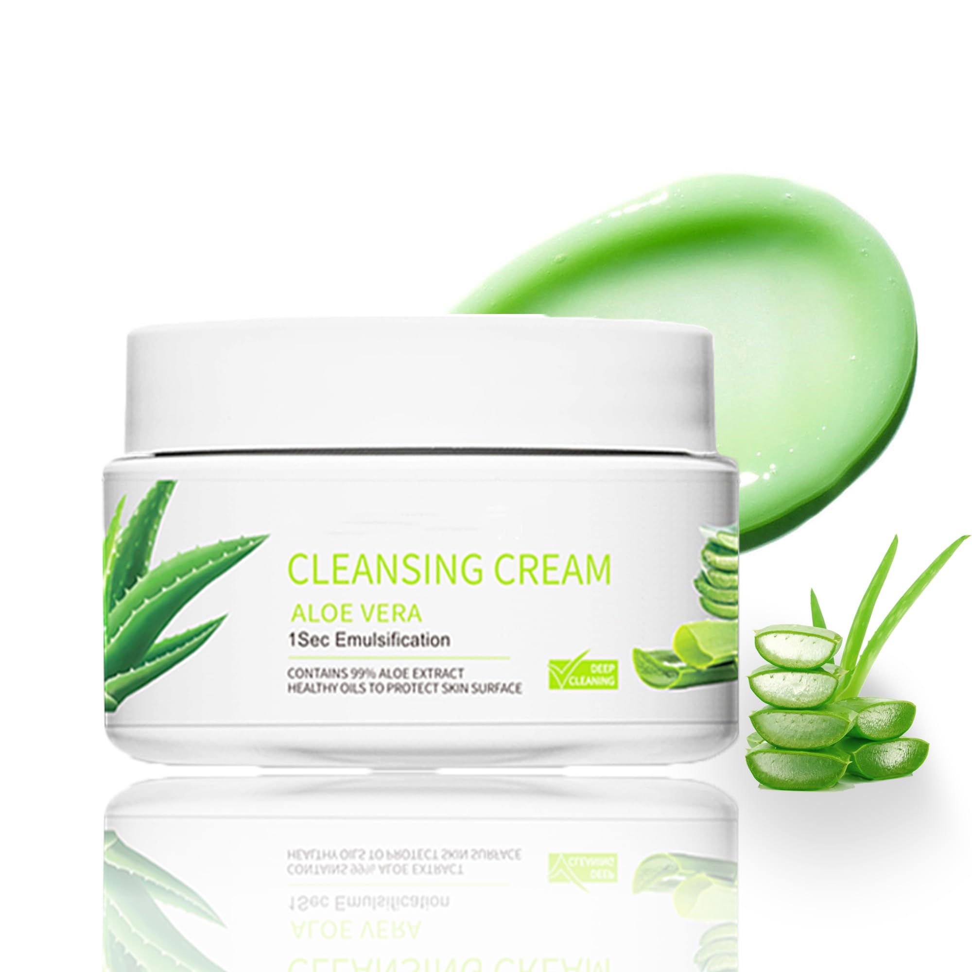 Aloe Vera Makeup Remover Balm - Deep Pore Cleansing Melting Facial Cleanser with Plant-Based Oils | Moisturizing & Gentle for All Skin Types | Travel Size Mini | Perfect for On-the-Go & Sensitive Skin Care Routine