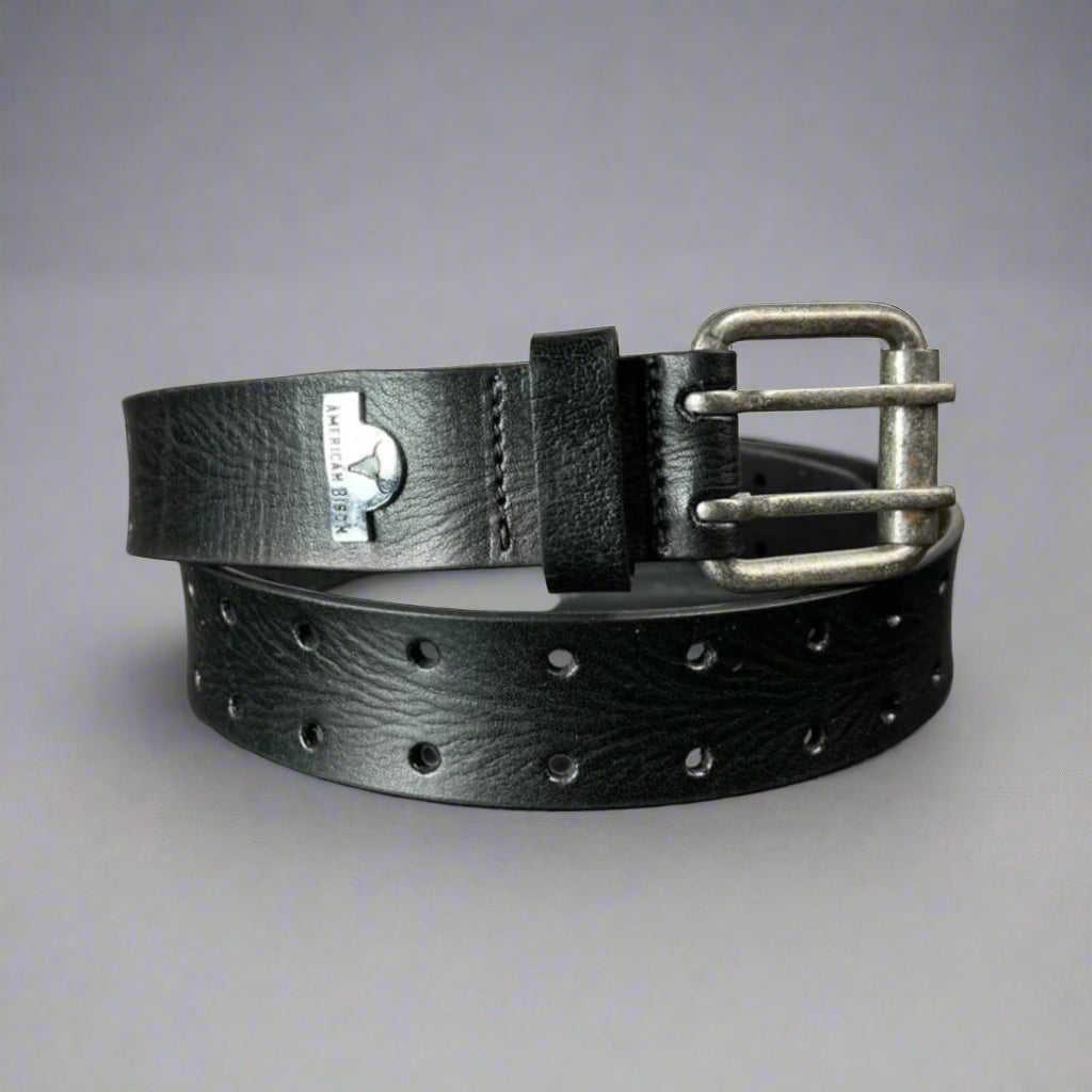 Premium Men's Buffalo Grain Leather Belt - Genuine Leather, Adjustable & Durable - Perfect for Casual, Business & Formal Wear