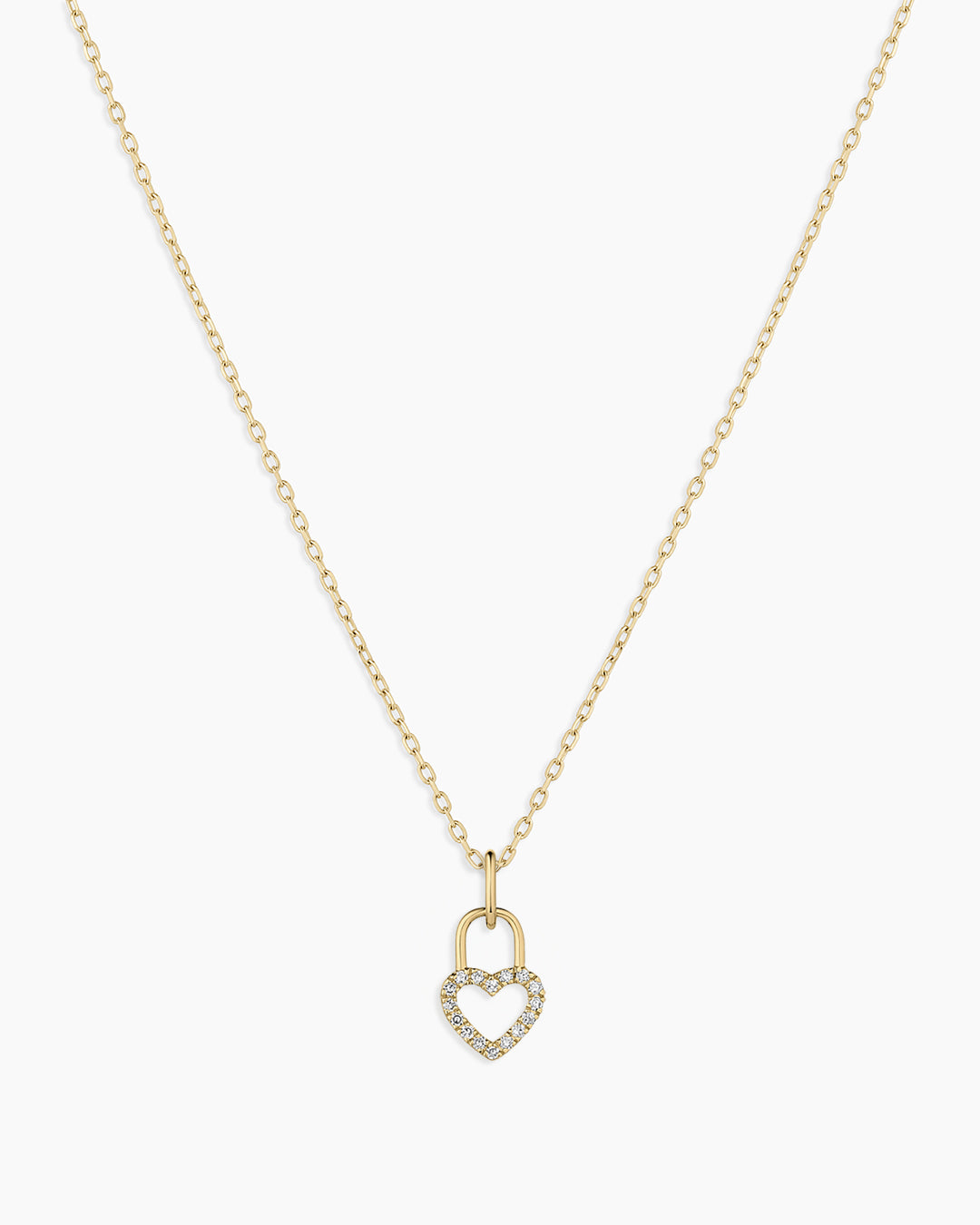 Diamond Heart Padlock Charm Necklace - 14K Gold Plated Love Pendant for Women | Perfect for Valentine's Day, Anniversary & Romantic Gifts