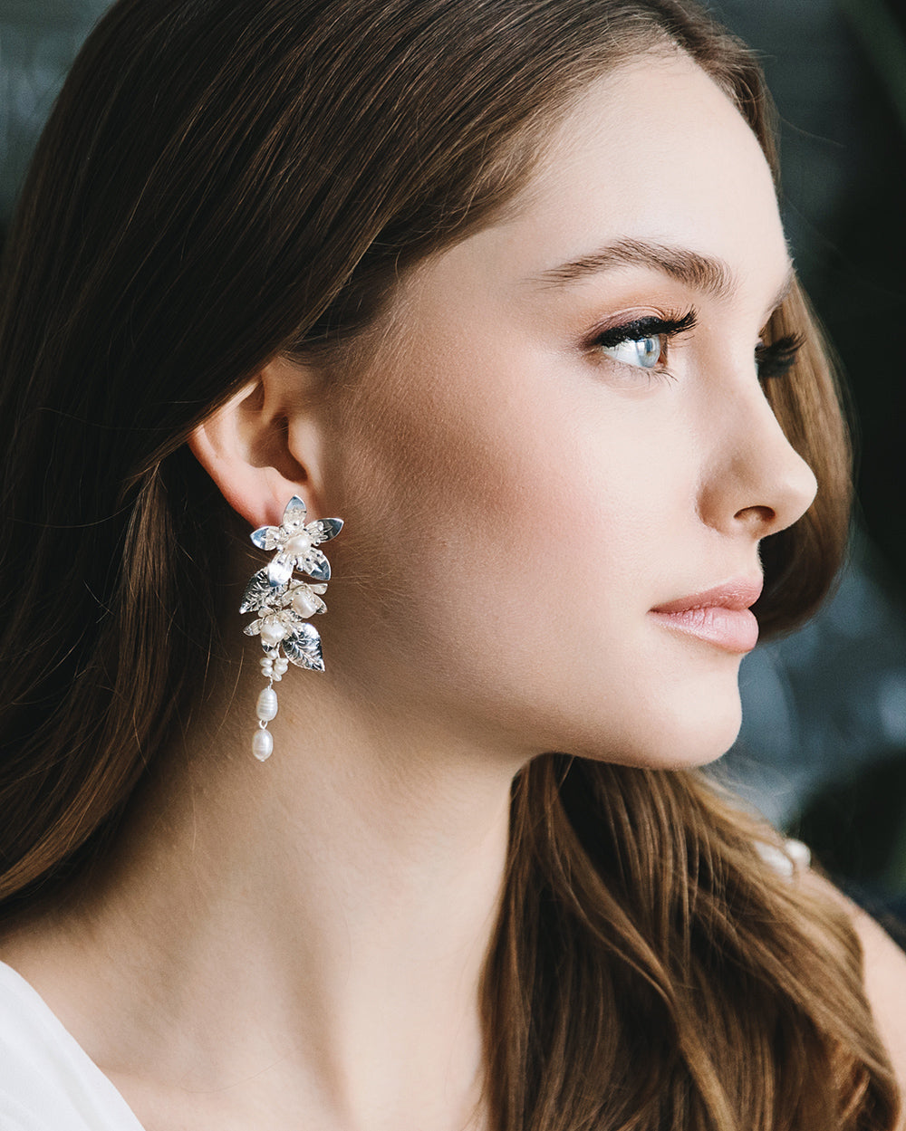 Rosalie Floral Drop Earrings for Women - Elegant Dangling Pearl Flower Jewelry - Perfect for Weddings, Parties & Special Occasions