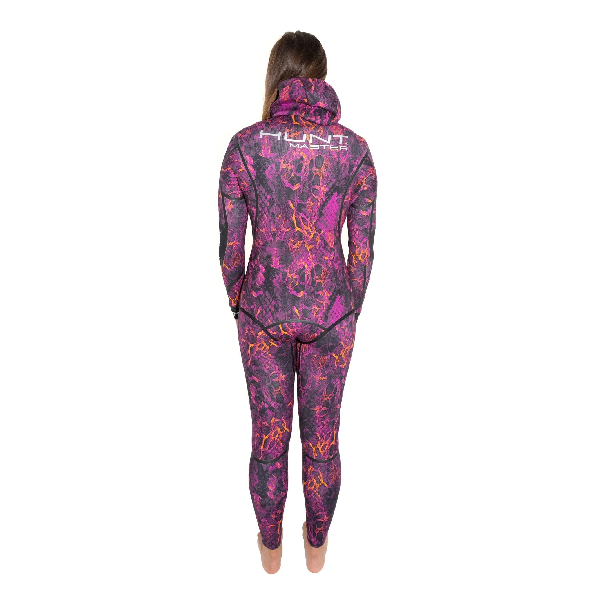 Hunt Master Burnum 'Huntress' Wetsuit - 3.5mm/5mm Thickness Pink Camo for Women - Perfect for Spearfishing, Scuba Diving & Water Sports