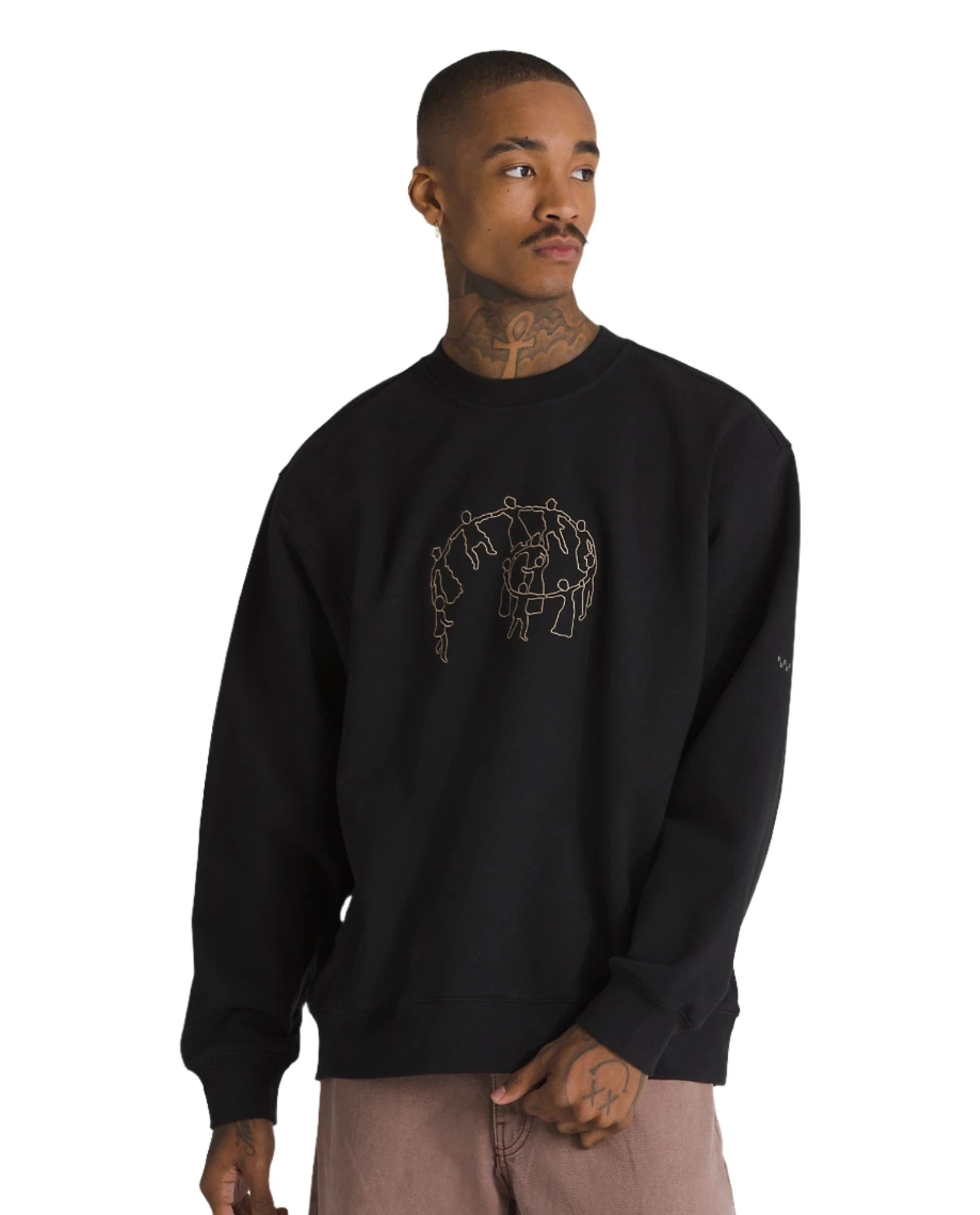 VANS Skate Crewneck Sweater - Black | Unisex Pullover for Skateboarding & Streetwear | Perfect for Casual Outfits, Winter Layering & Urban Fashion