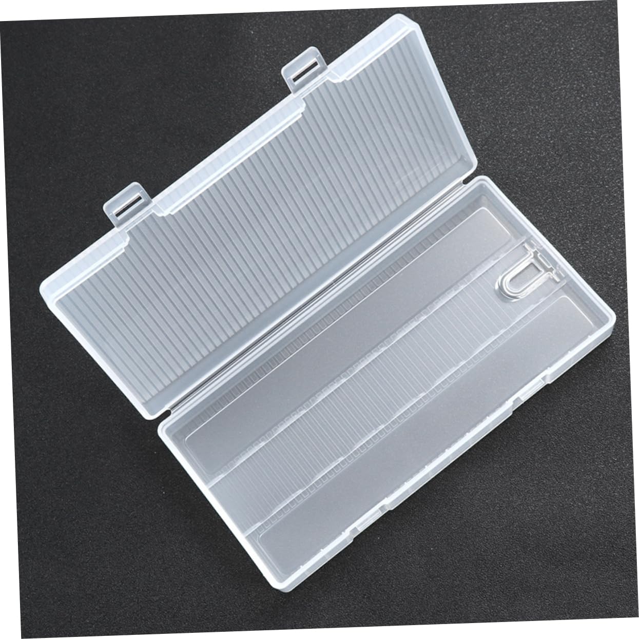 Levemolo 2-Pack Clear PP Battery Storage Box - Small Battery Organizer & Plastic Container for AA AAA Batteries - Perfect for Home, Office, and Travel Organization