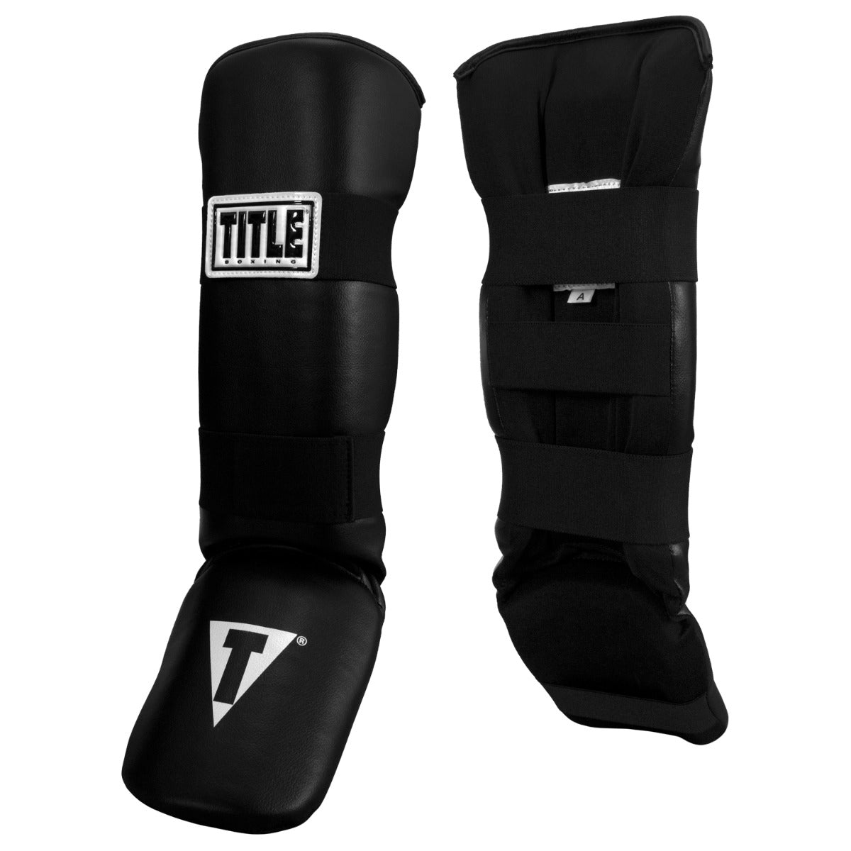 TITLE Boxing Vinyl Shin Instep Guards 2.0 - Premium Kickboxing & MMA Protective Gear for Training & Sparring