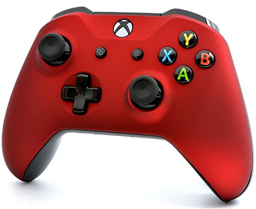 Rapid Fire Custom Modded Controller for Xbox One S/X - 40 Mods Compatible with Call of Duty, Fortnite & Major Shooter Games (3.5mm Jack, Soft Touch Red) - Perfect for Competitive Gaming & Esports Tournaments
