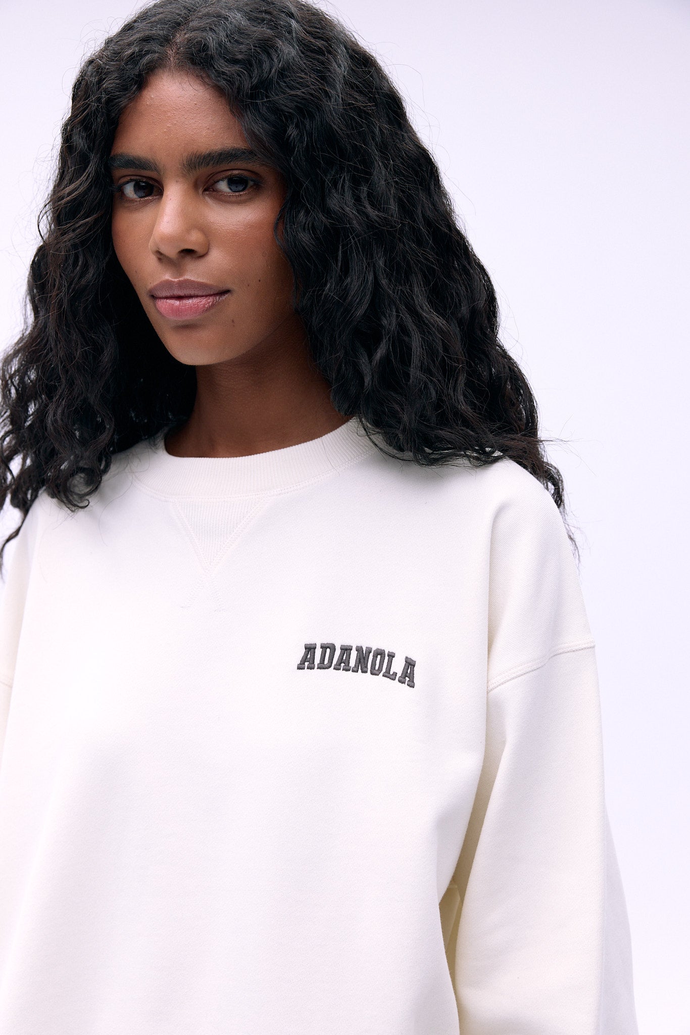 Varsity Loose Fit Sweatshirt for Men & Women | Marshmallow White & Coffee Bean Color | Casual Pullover Hoodie for College, Streetwear & Everyday Comfort