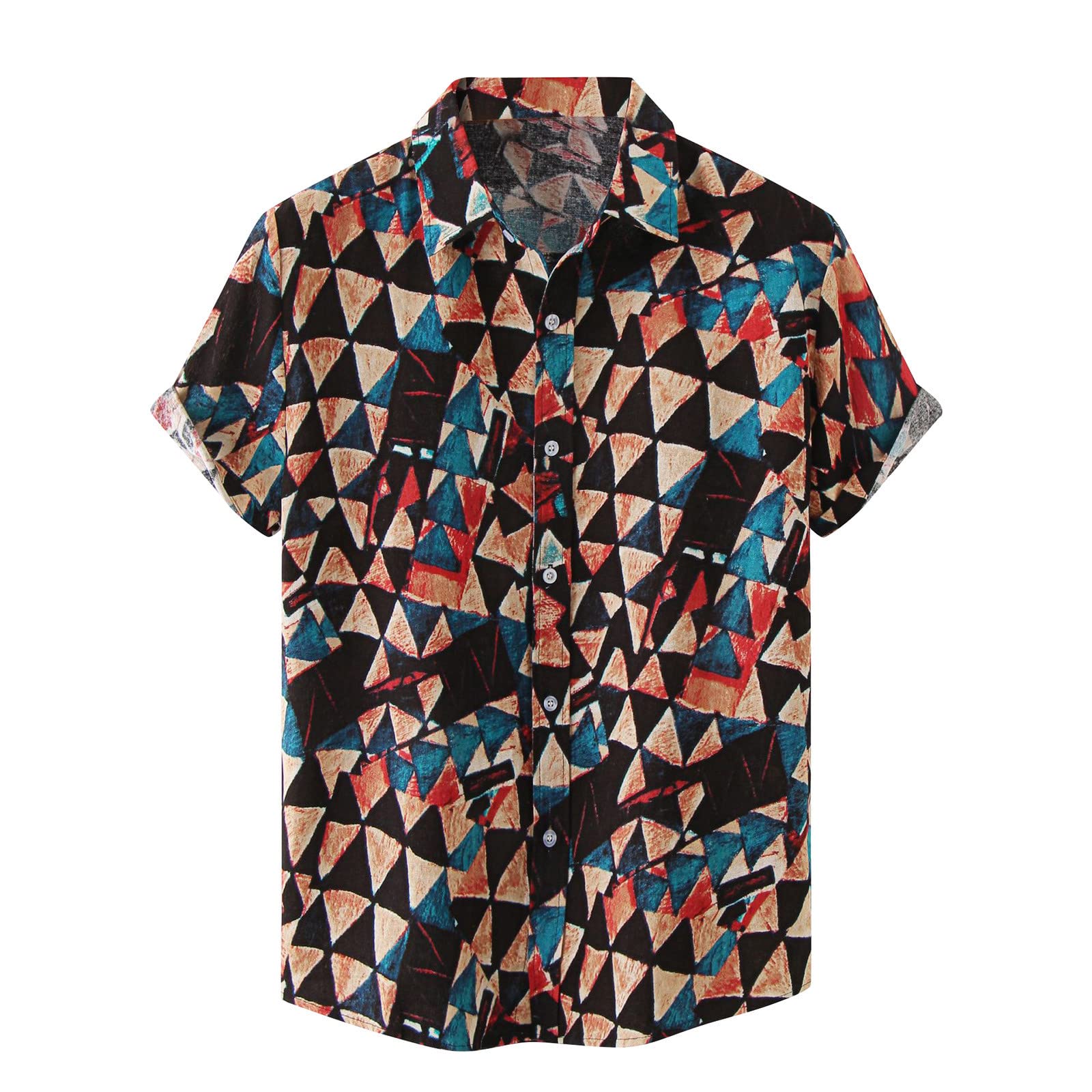 Men's Floral Hawaiian Shirt Short Sleeve Button Down Shirt for Summer 2024 - Casual Beach Wear & Tropical Vacation Outfit - Perfect for Pool Parties, Luau Events and Island Getaways