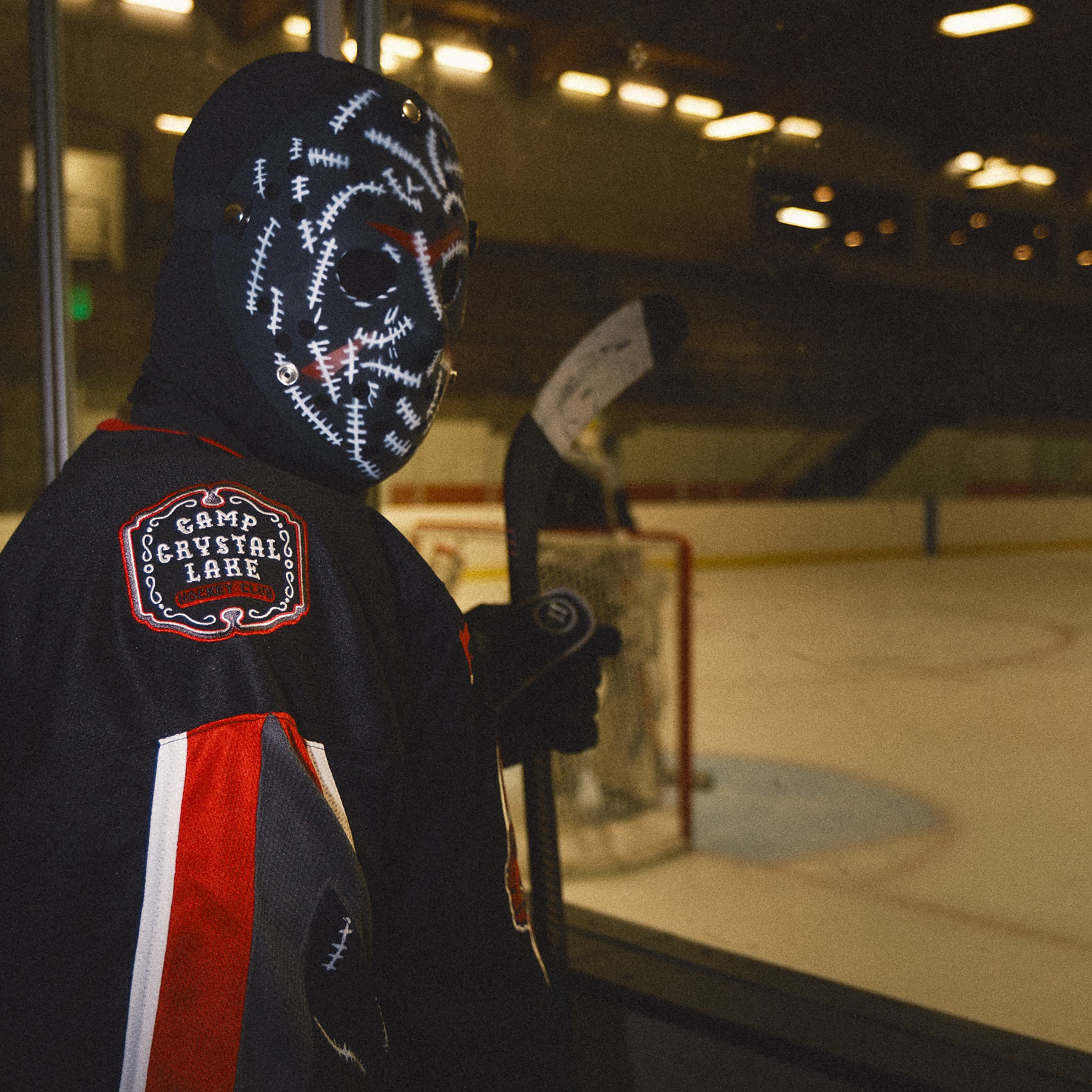 Camp Crystal Lake Hockey Goalie Mask - Official Jason Voorhees Inspired Goalie Mask for Halloween Cosplay & Horror Fans