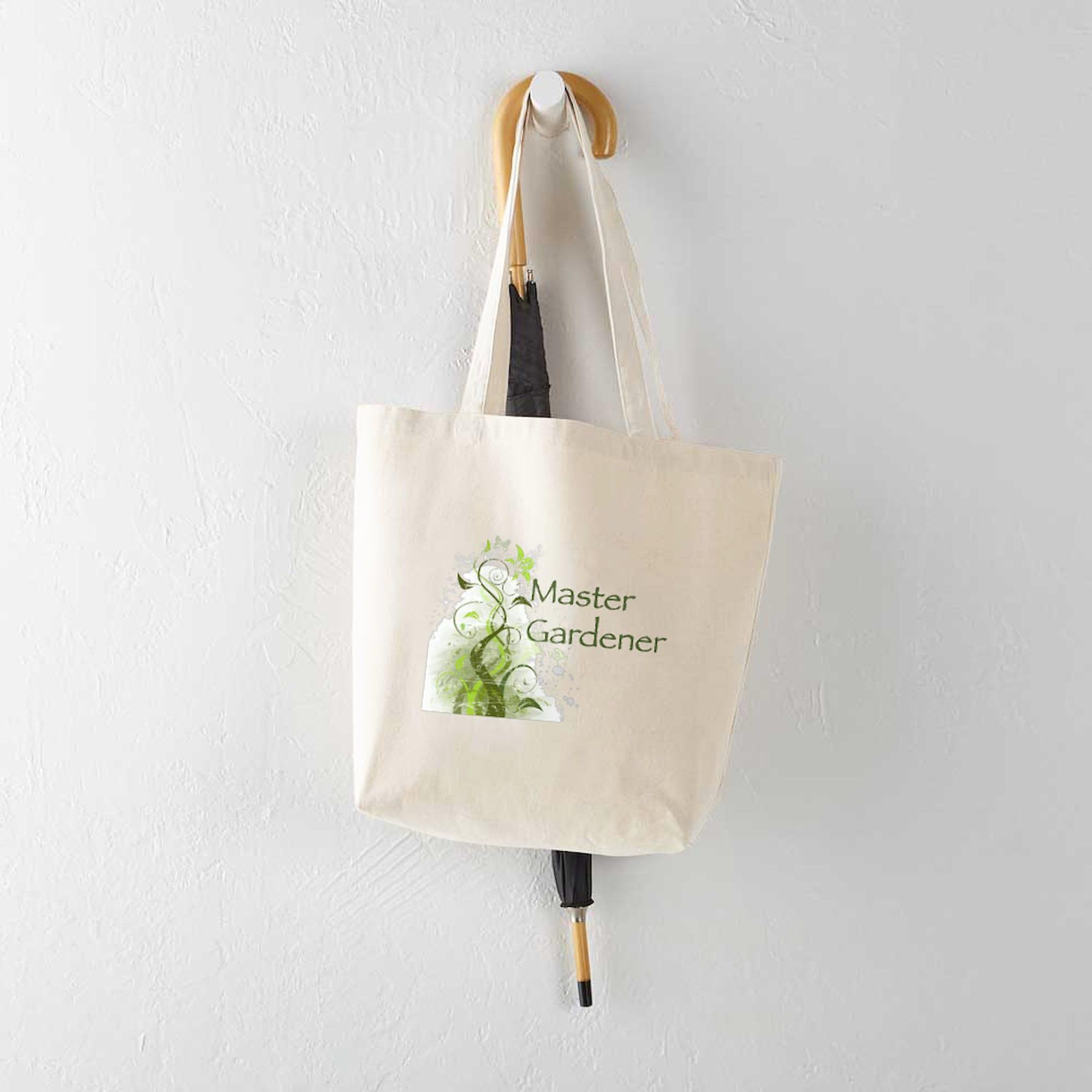 Master Gardener Modern Tote Bag - Natural Canvas Reusable Shopping Bag for Groceries, Farmers Market & Eco-Friendly Lifestyle