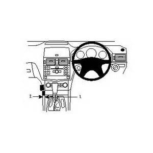 ClicOn No Holes Angled Dash Mount for Mercedes Benz C Class (180 320) 2007-2010 - Perfect for GPS, Phone & Dash Cam Installation - Secure & Damage-Free Car Accessory