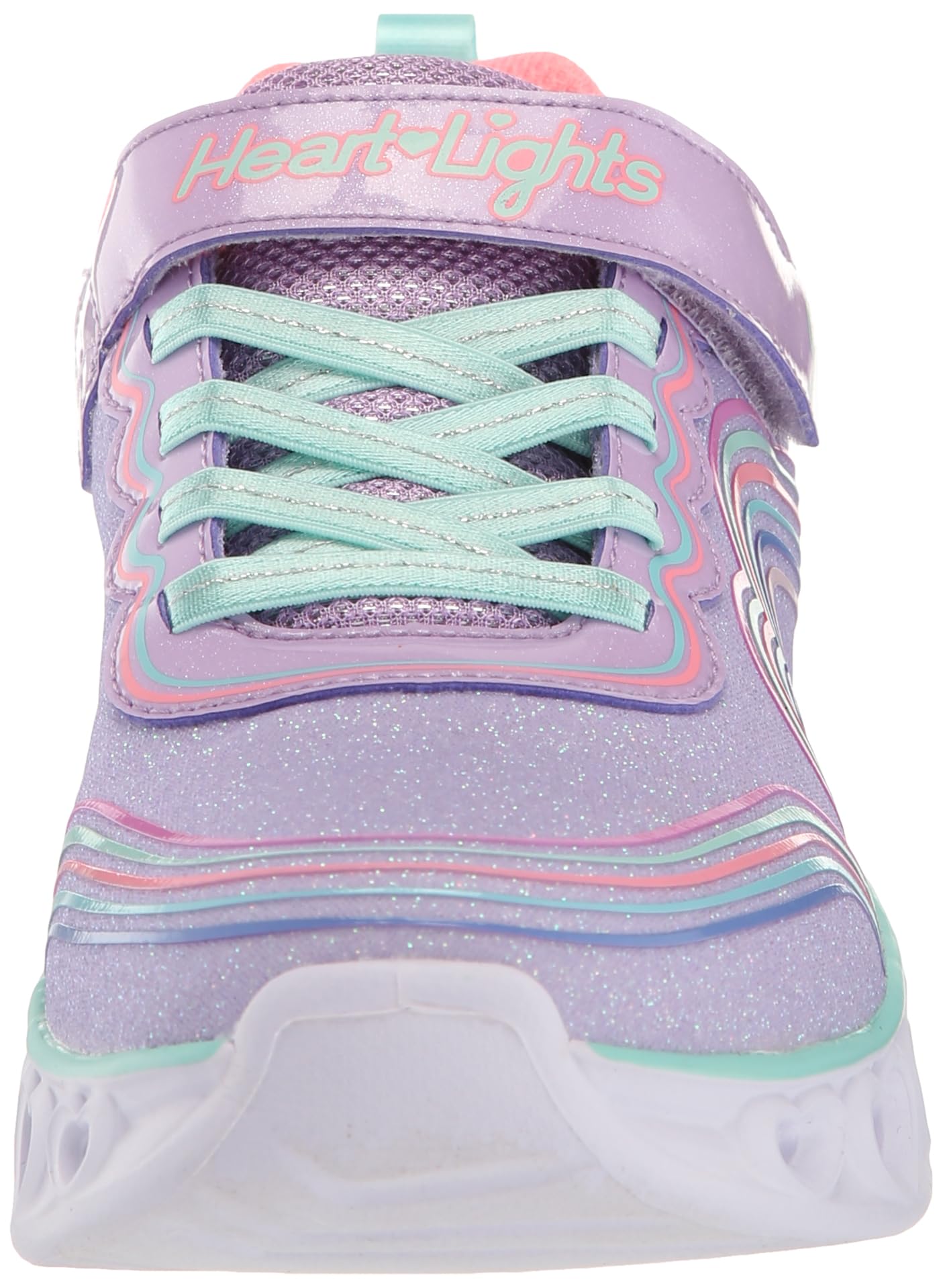 Skechers Kids' Heart Lights Sneakers - Light Up Shoes with Retro Heart Design for Girls & Boys | Perfect for School, Play & Nighttime Safety